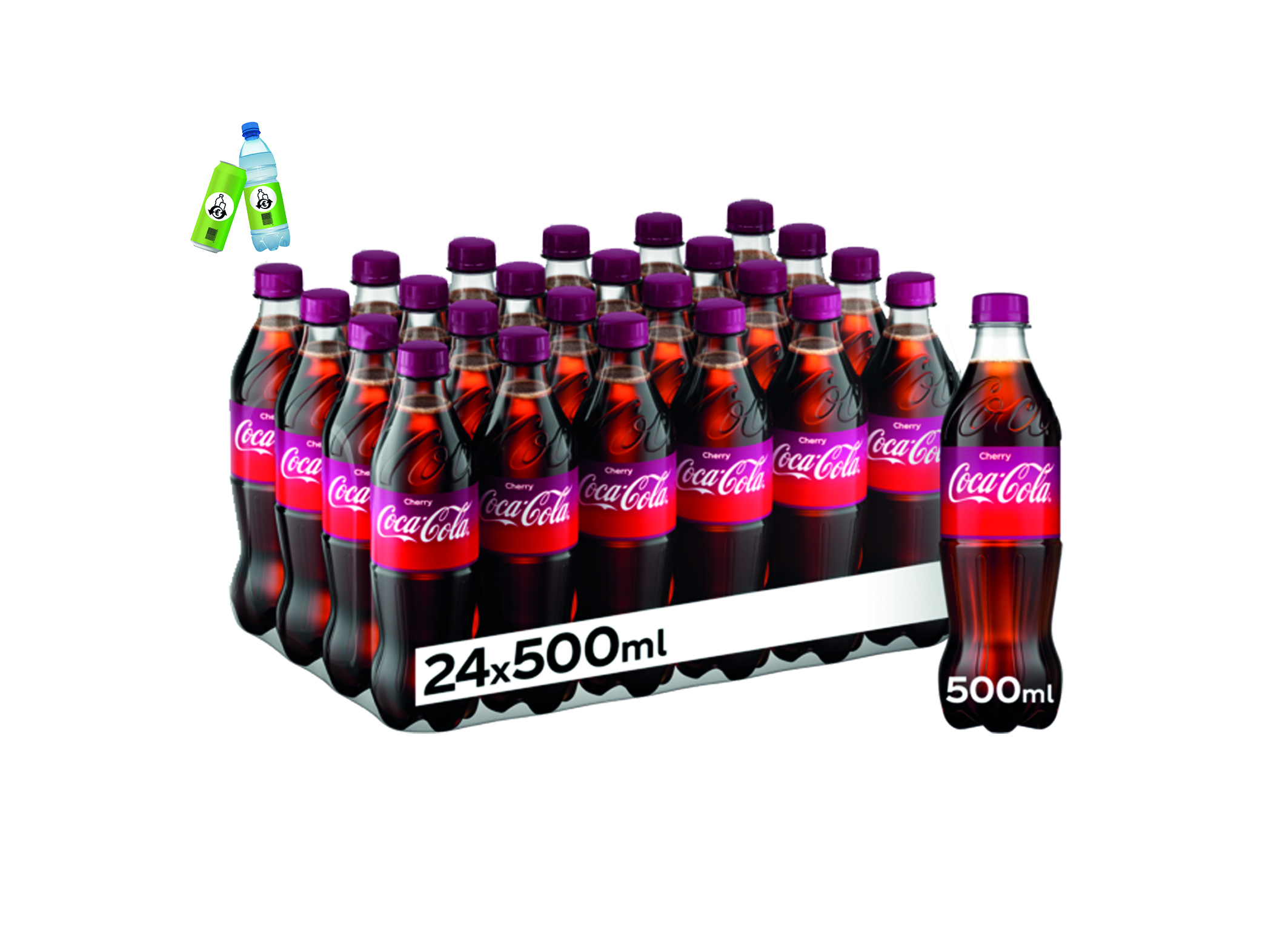 (Bild für) Coca Cola Cherry 0,5L PET EWP 24
