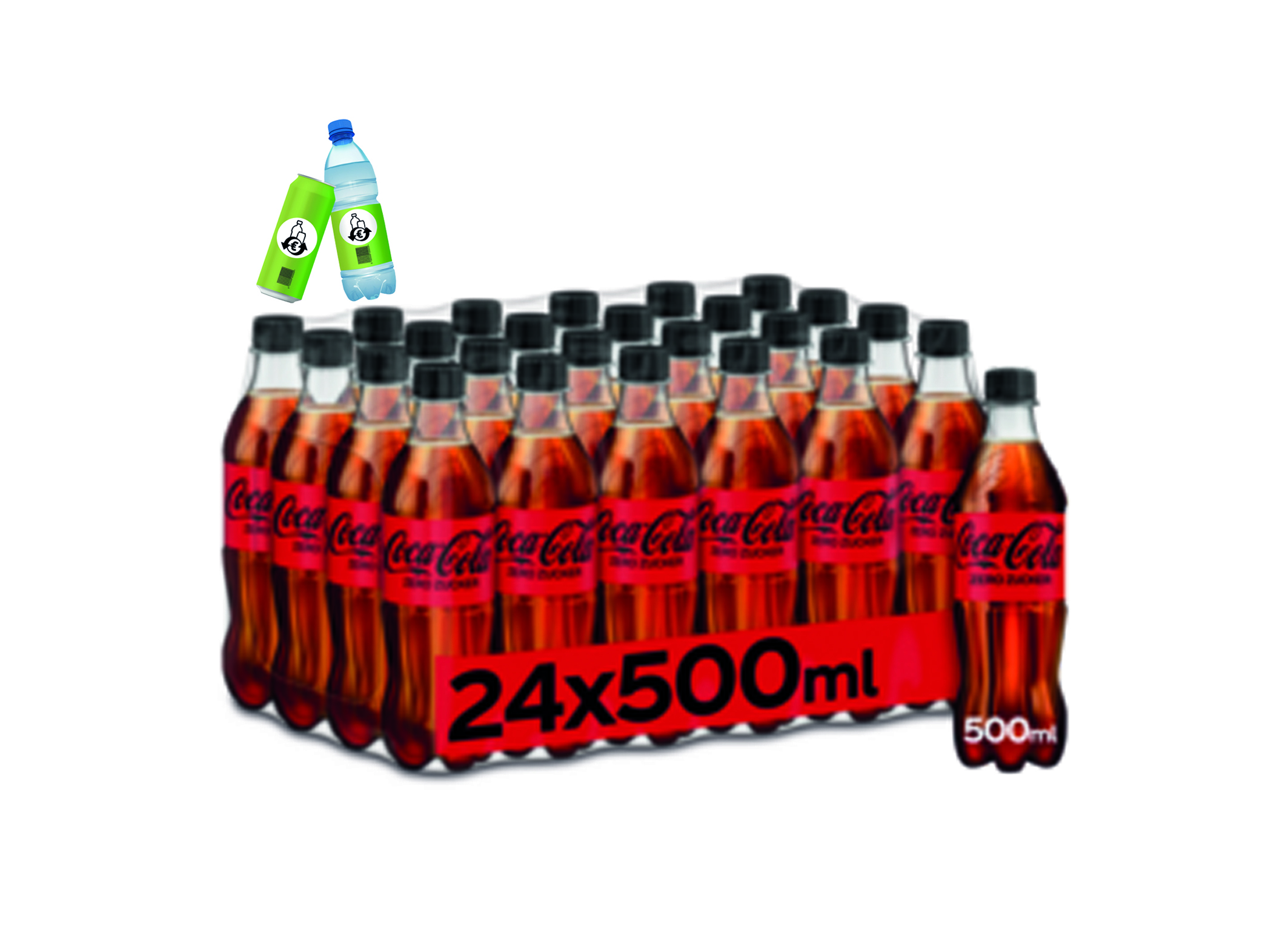 (Bild für) Coca Cola Zero 0,5L PET EWP 24