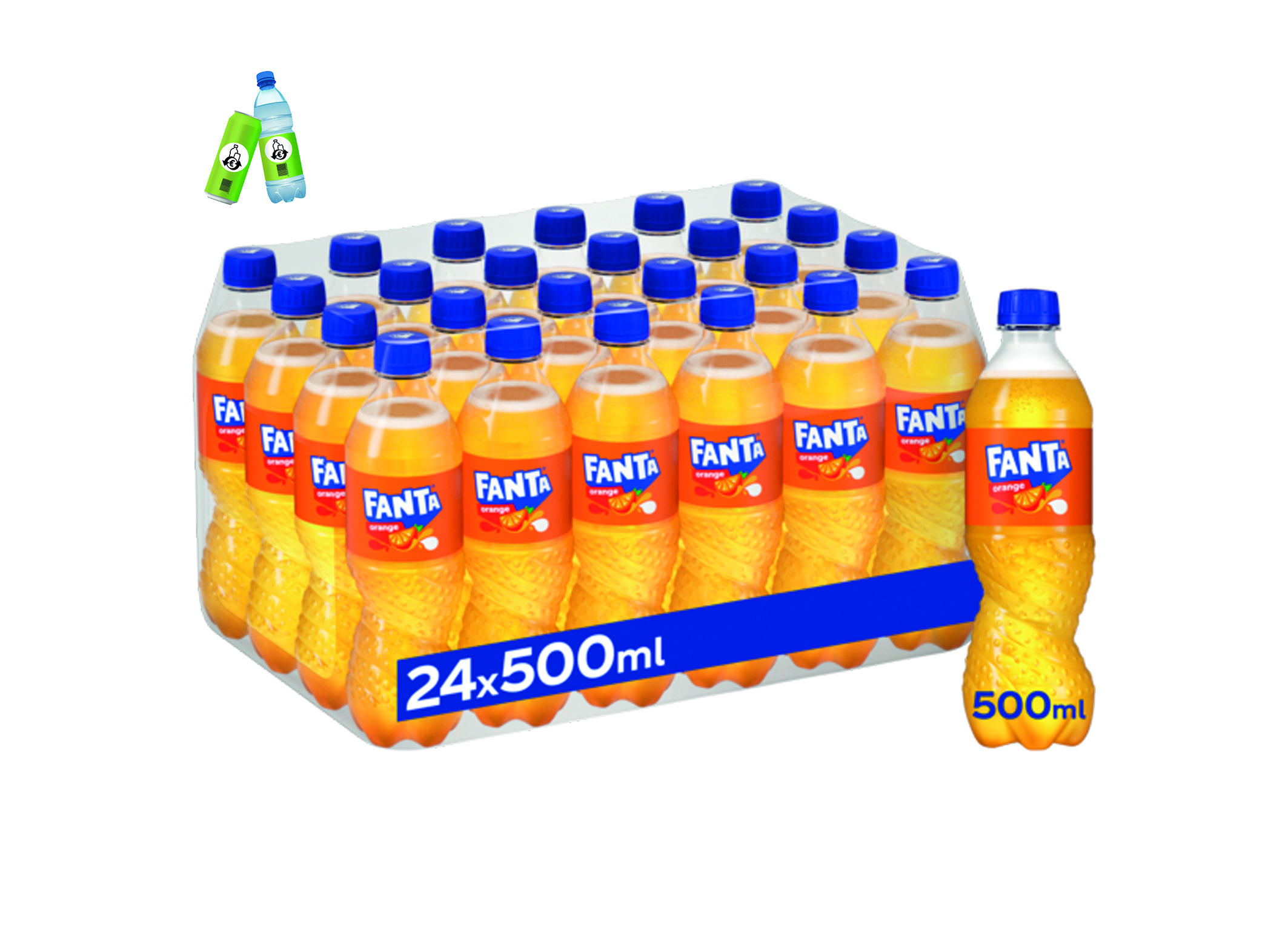(Bild für) Fanta Orange 0,5L PET EWP 24