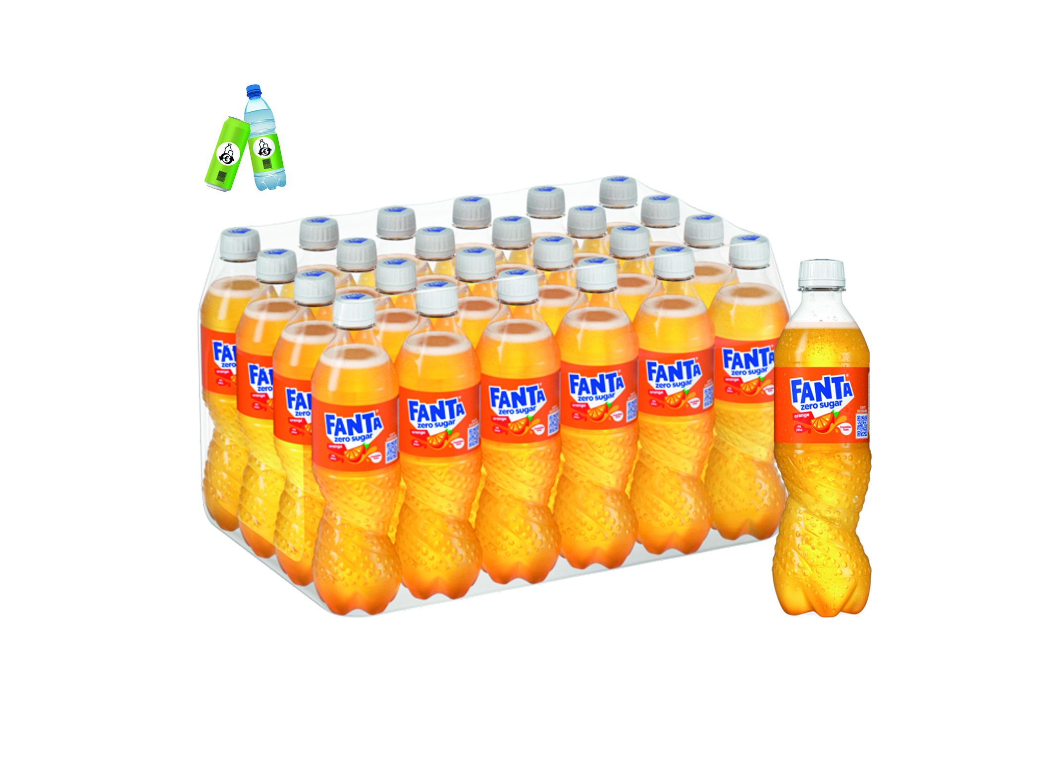 (Bild für) Fanta Orange Zero 0,5L PET EWP 24