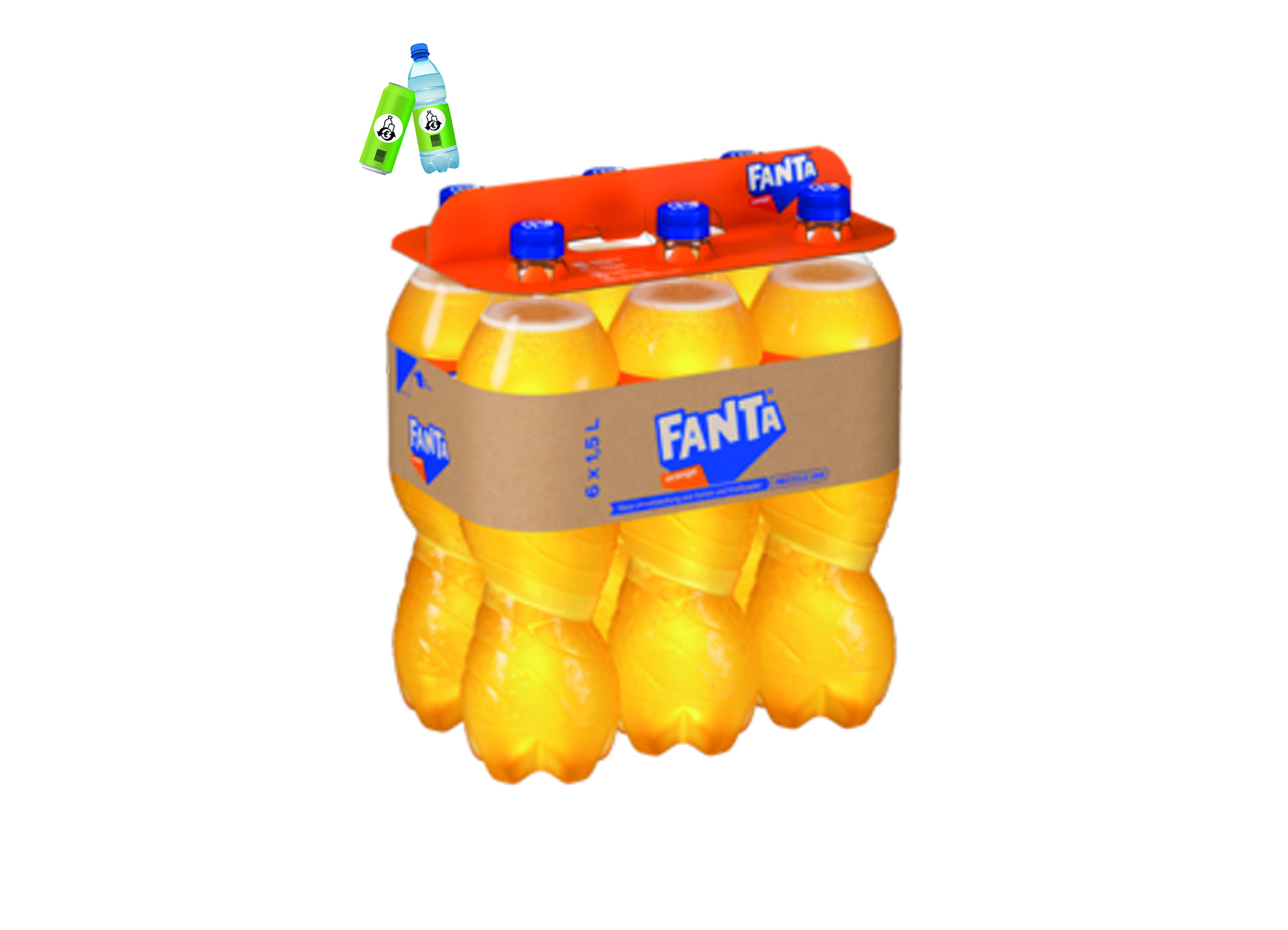 (Bild für) Fanta Orange Litetop 1,5L PET EWP 6