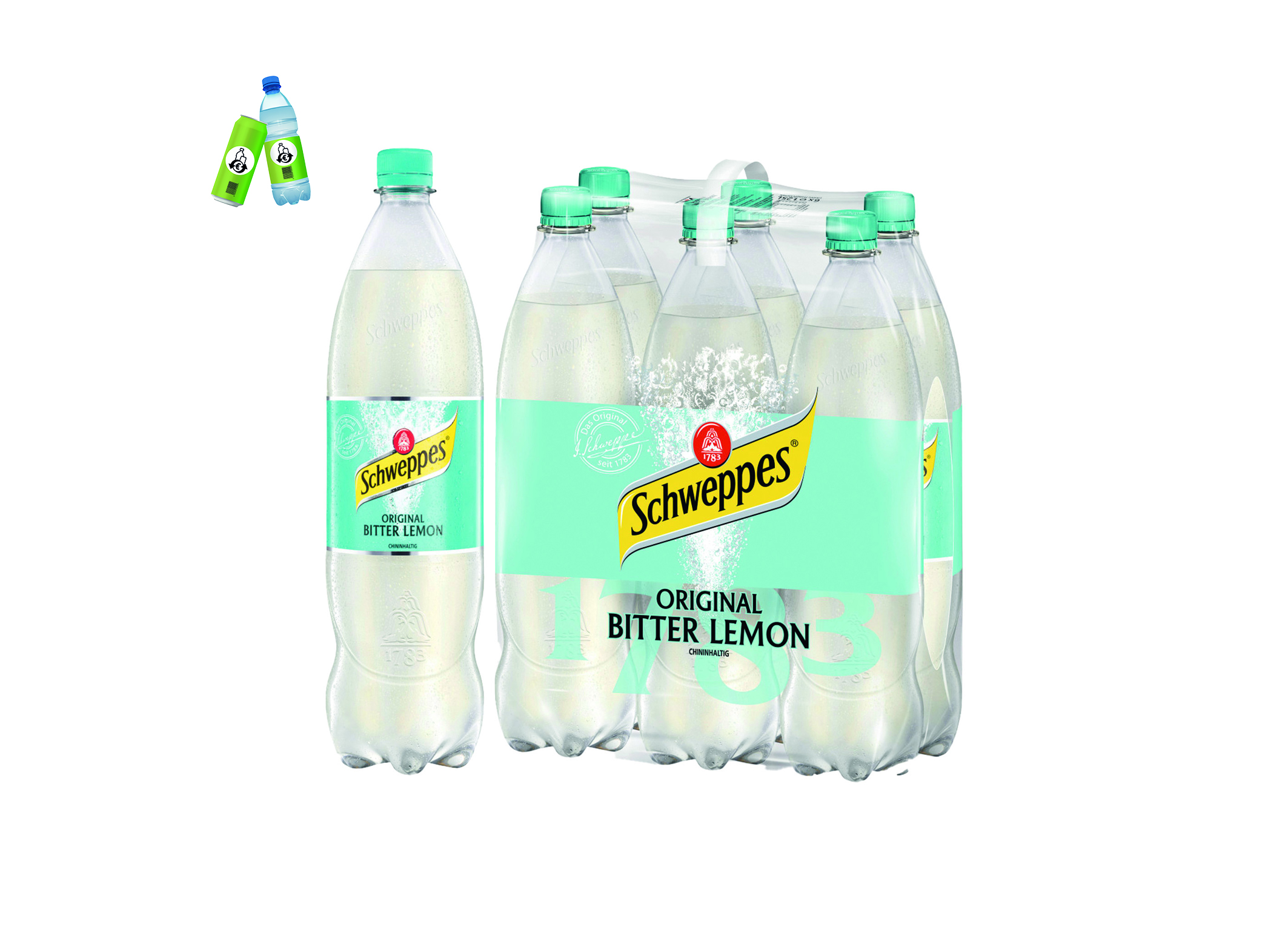 (Bild für) Schweppes Bitter Lemon 1,25L PET EWP 6