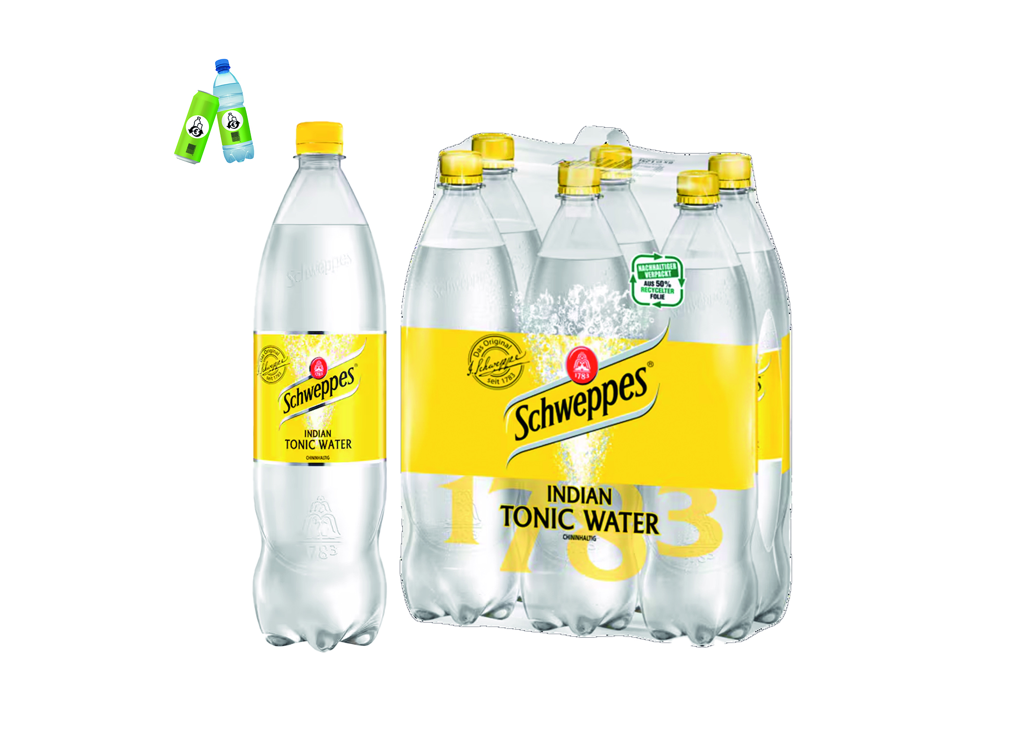 (Bild für) Schweppes Indian Tonic 1,25L PET EWP 6
