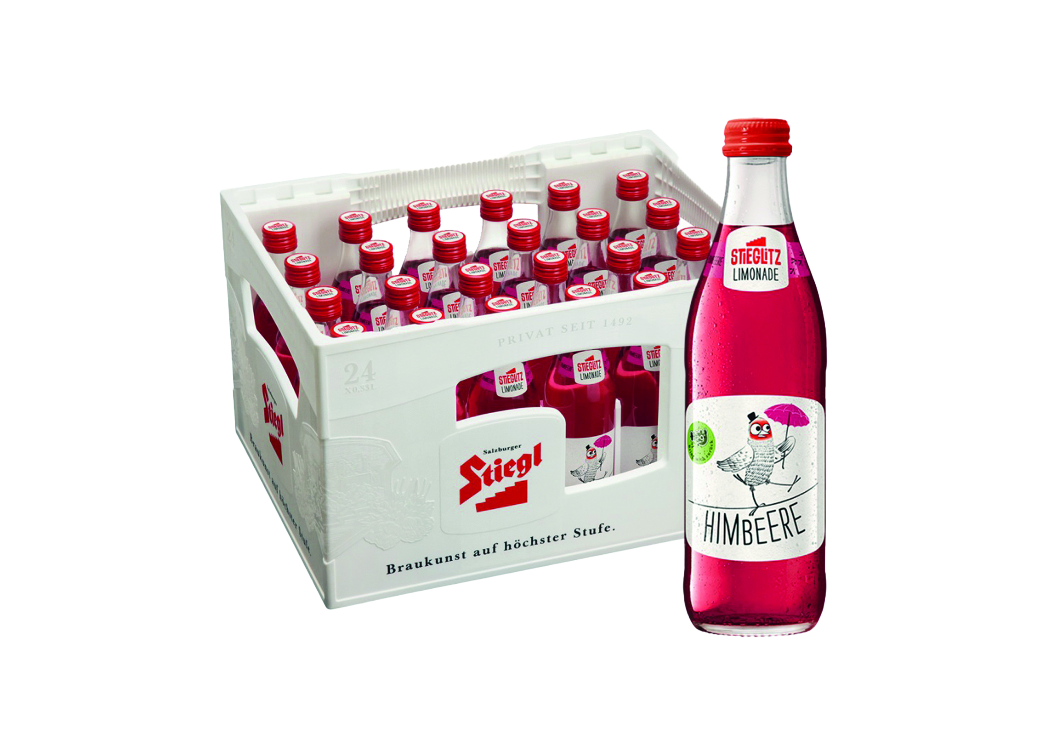 (Bild für) Stieglitz Himbeere 0,33L FL MW 24