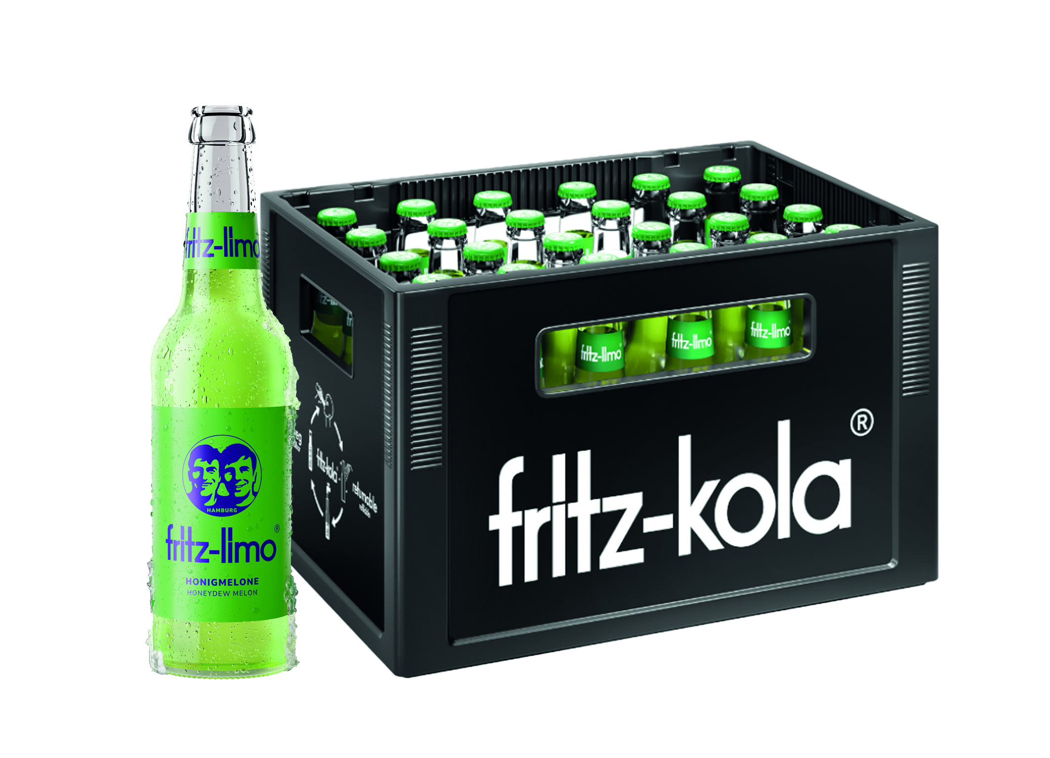 (Bild für) Fritz-limo Honigmelone 0,33L FL MW 24