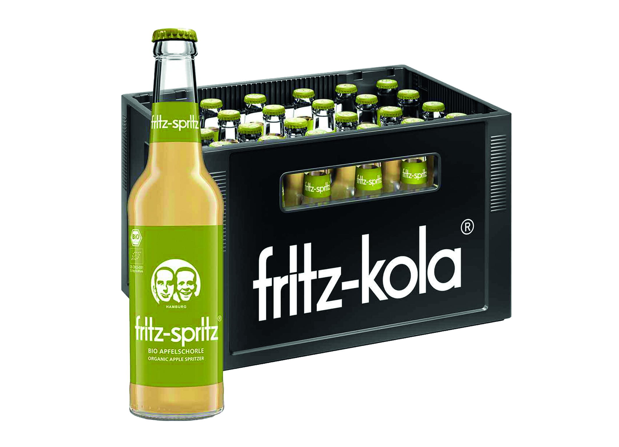 (Bild für) Fritz-spritz Bio Apfelschorle 0,33L FL MW 24
