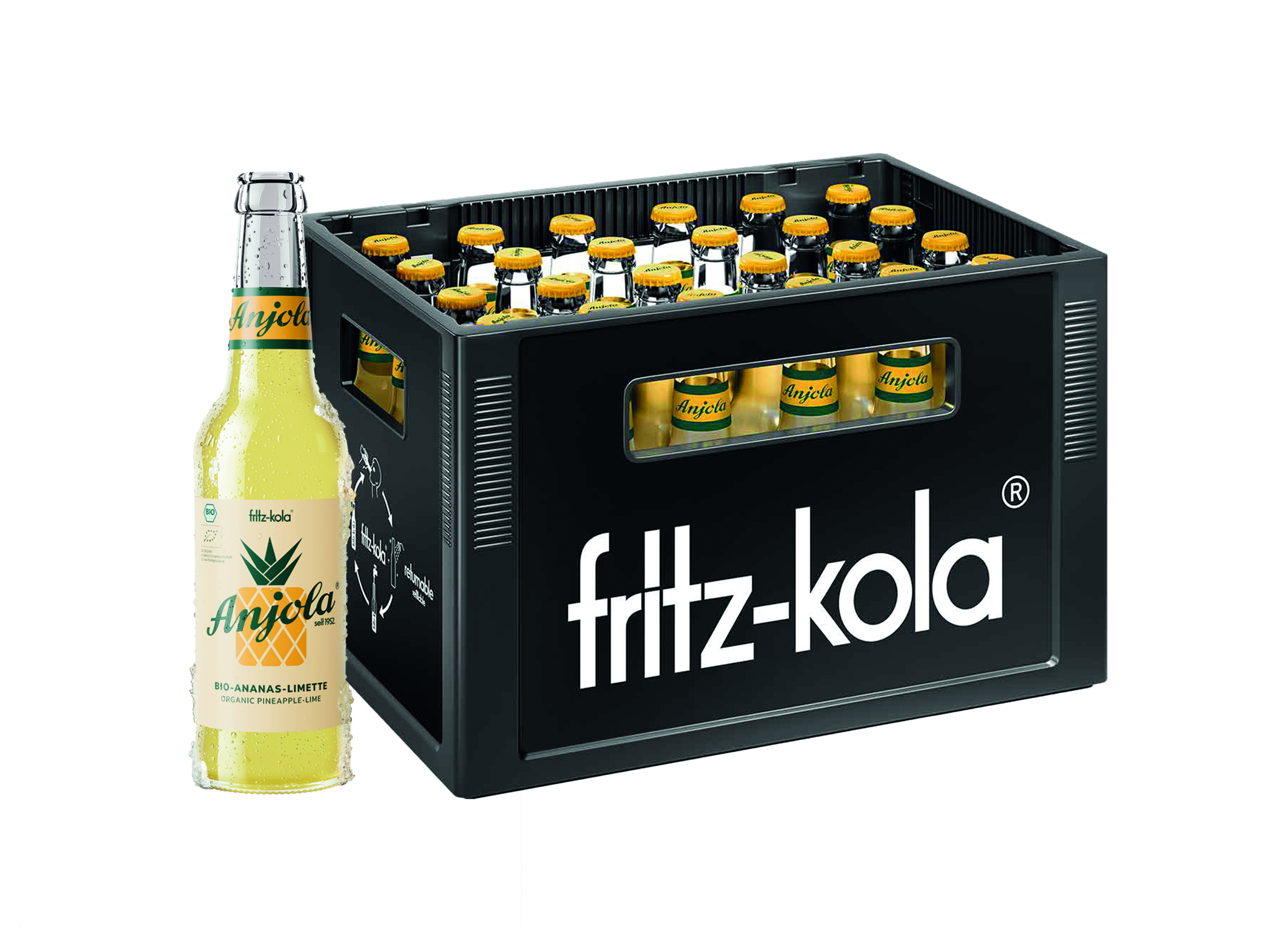 (Bild für) Anjola Bio Ananas Limette 0,33L FL MW 24