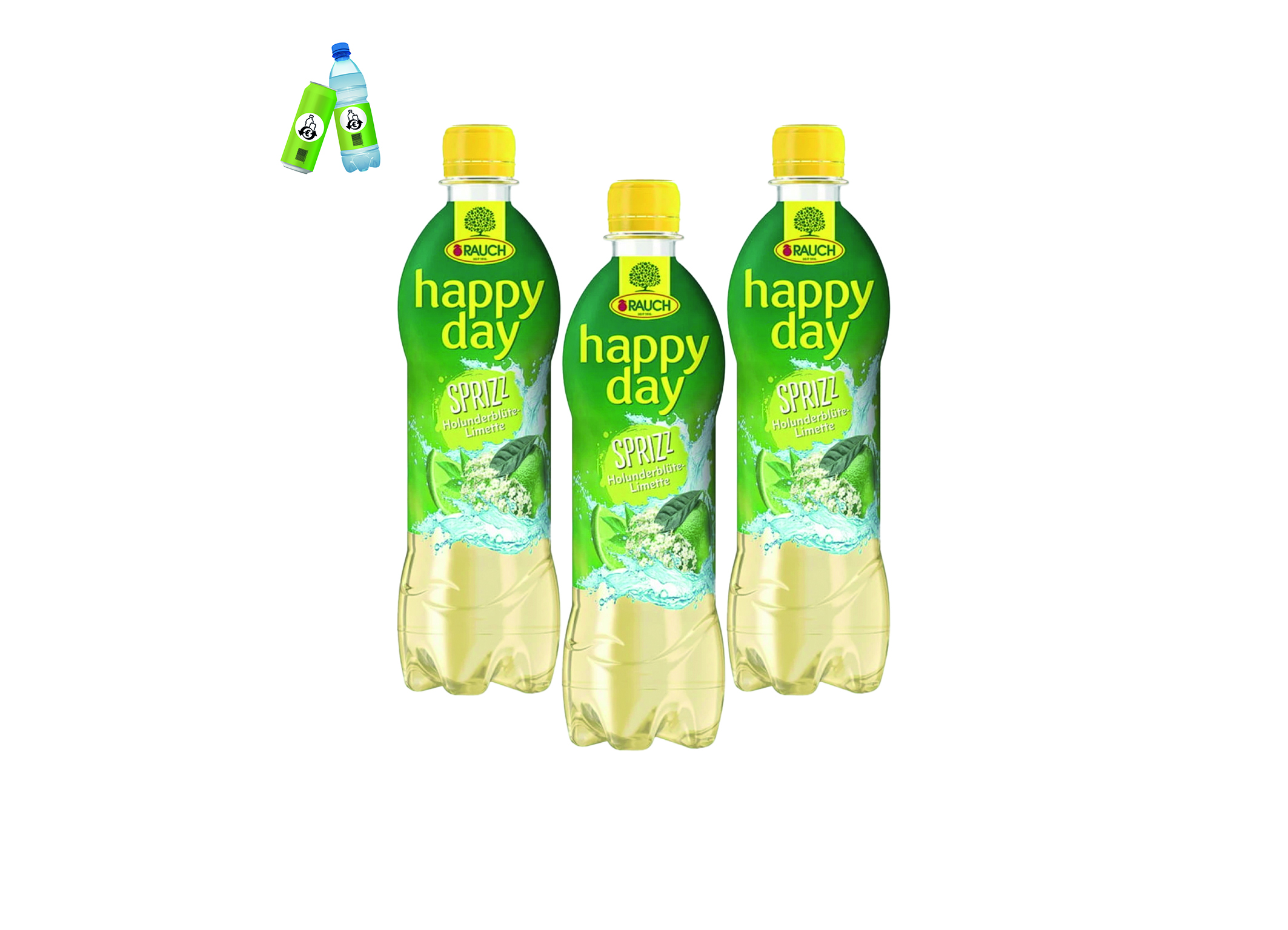 (Bild für) Happy Day Holunder-Limette 0,5L PET EWP 12