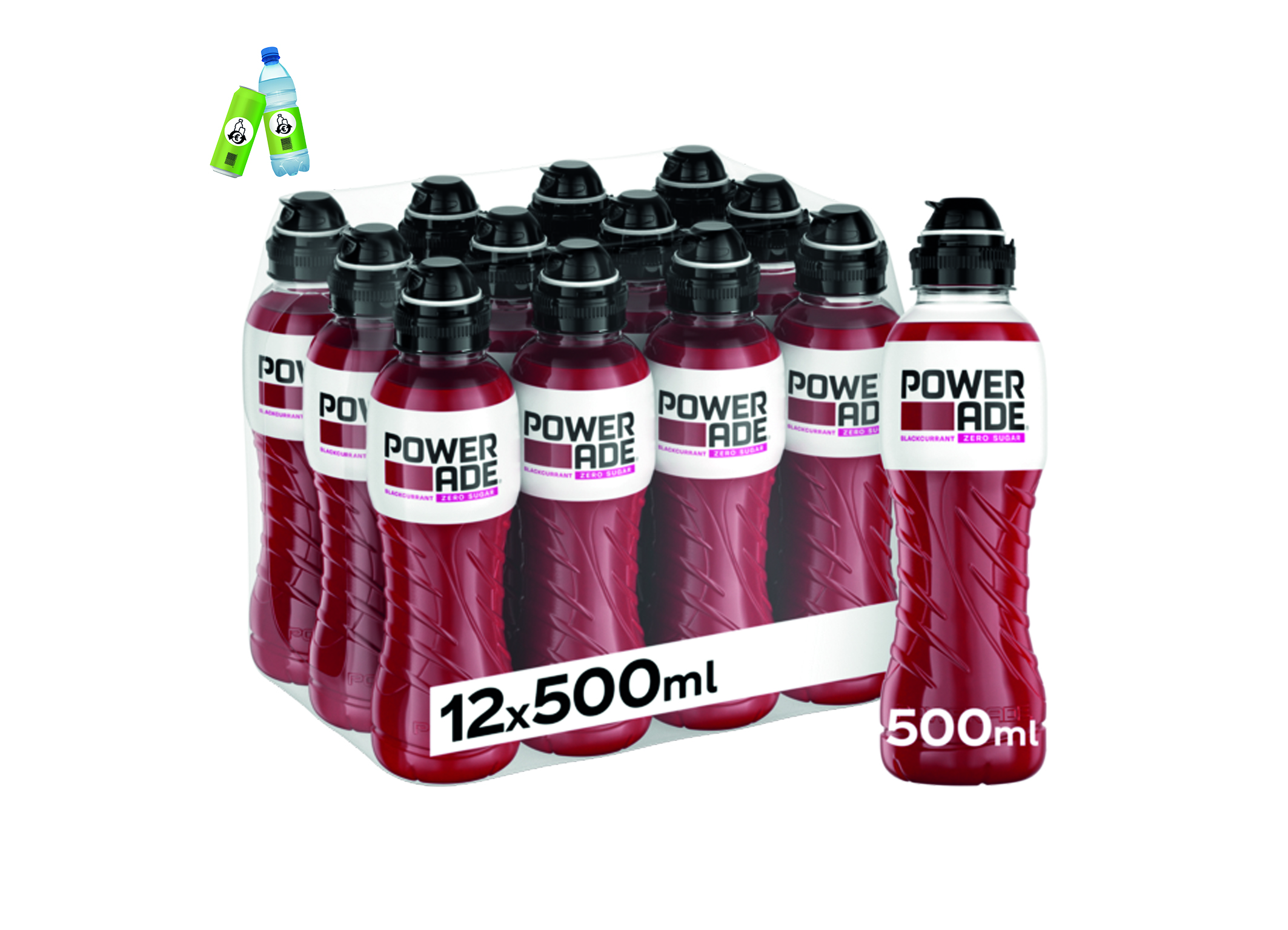 (Bild für) Powerade Blackcurrant Zero 0,5L PET EWP 12