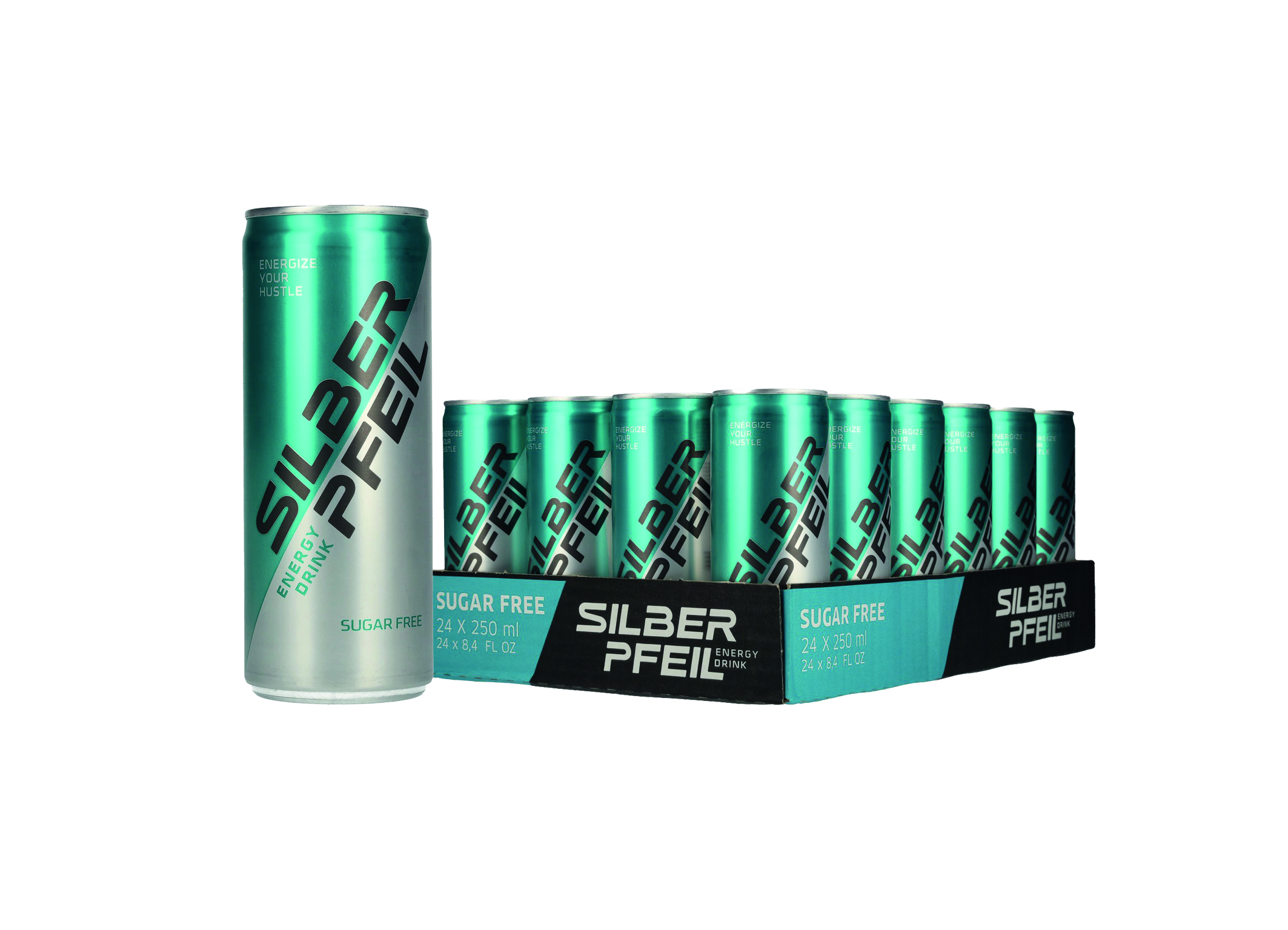(Bild für) Silberpfeil Energy Sugar Free 0,25L DS 24