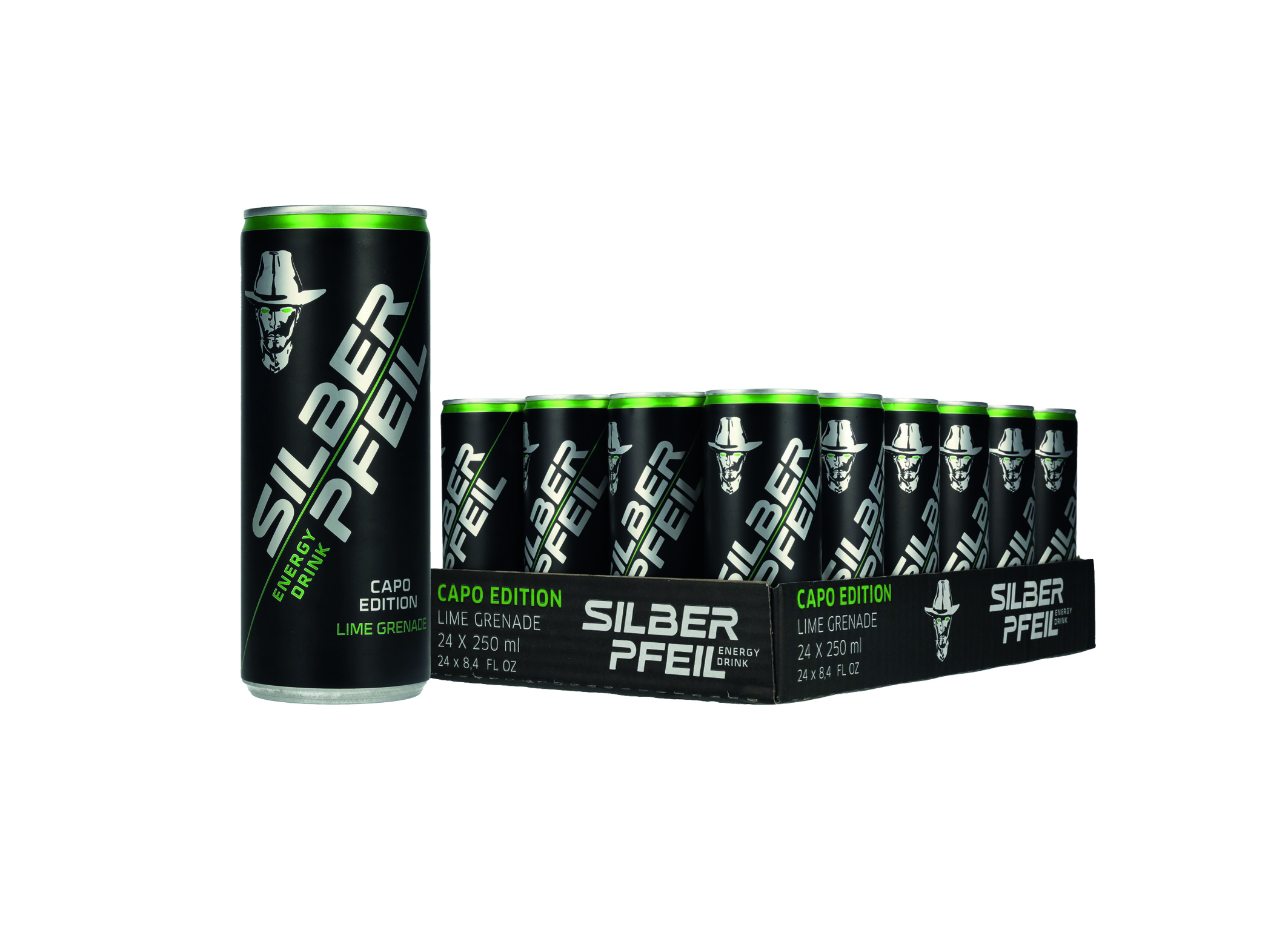 (Bild für) Silberpfeil Energy Lime Grenade 0,25L DS 24