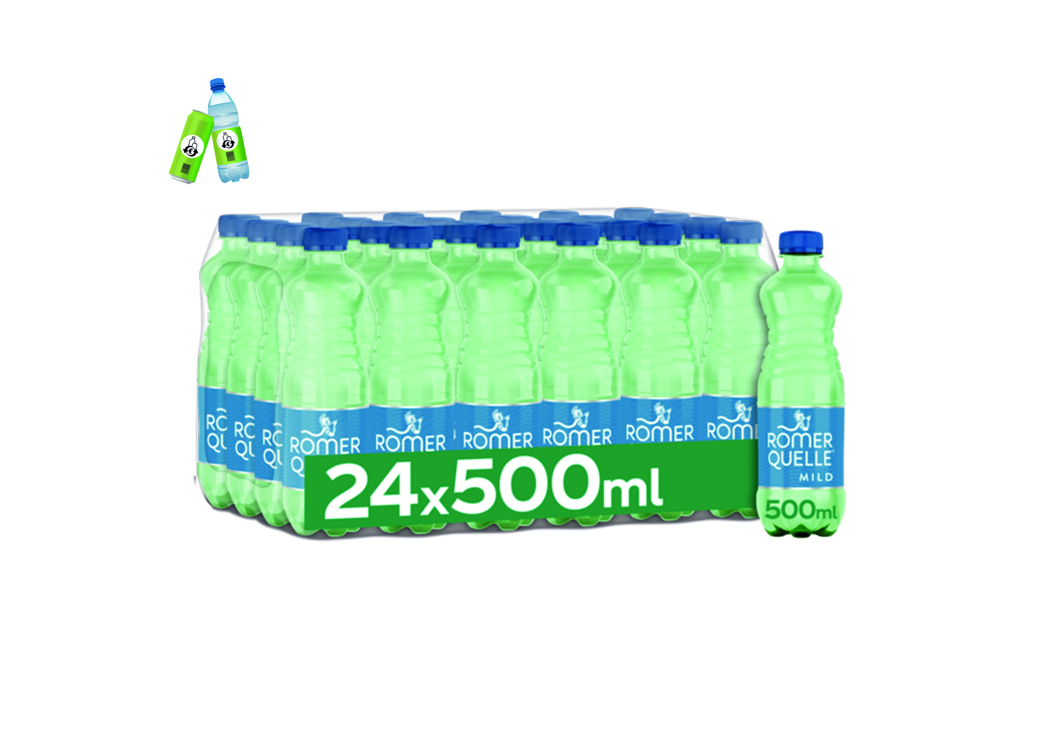(Bild für) Römerquelle Mild 0,5L PET EWP 24