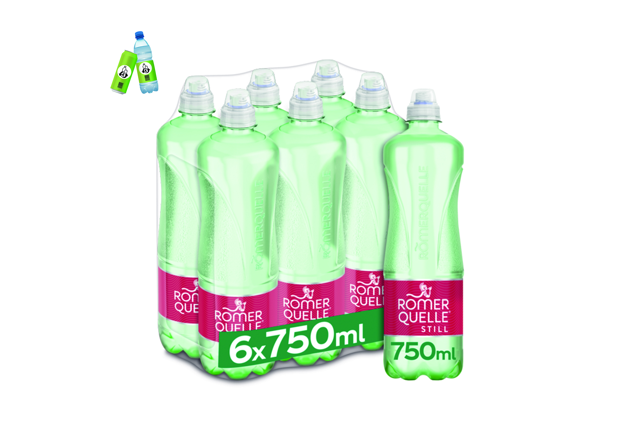 (Bild für) Römerquelle Still Sport 0,75L PET EWP 6