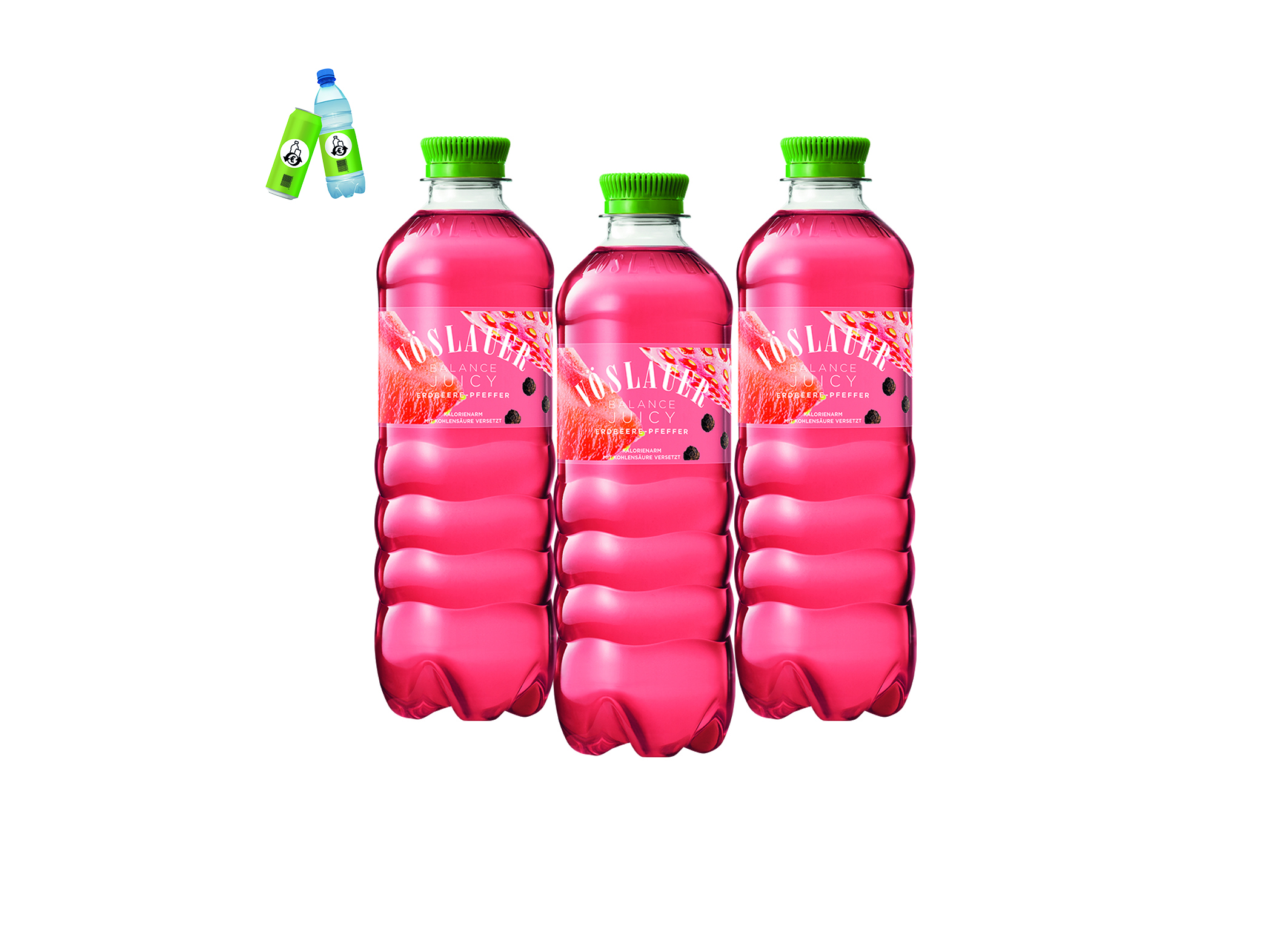 (Bild für) Vöslauer Balance Erdbeer 0,5L PET EWP 12