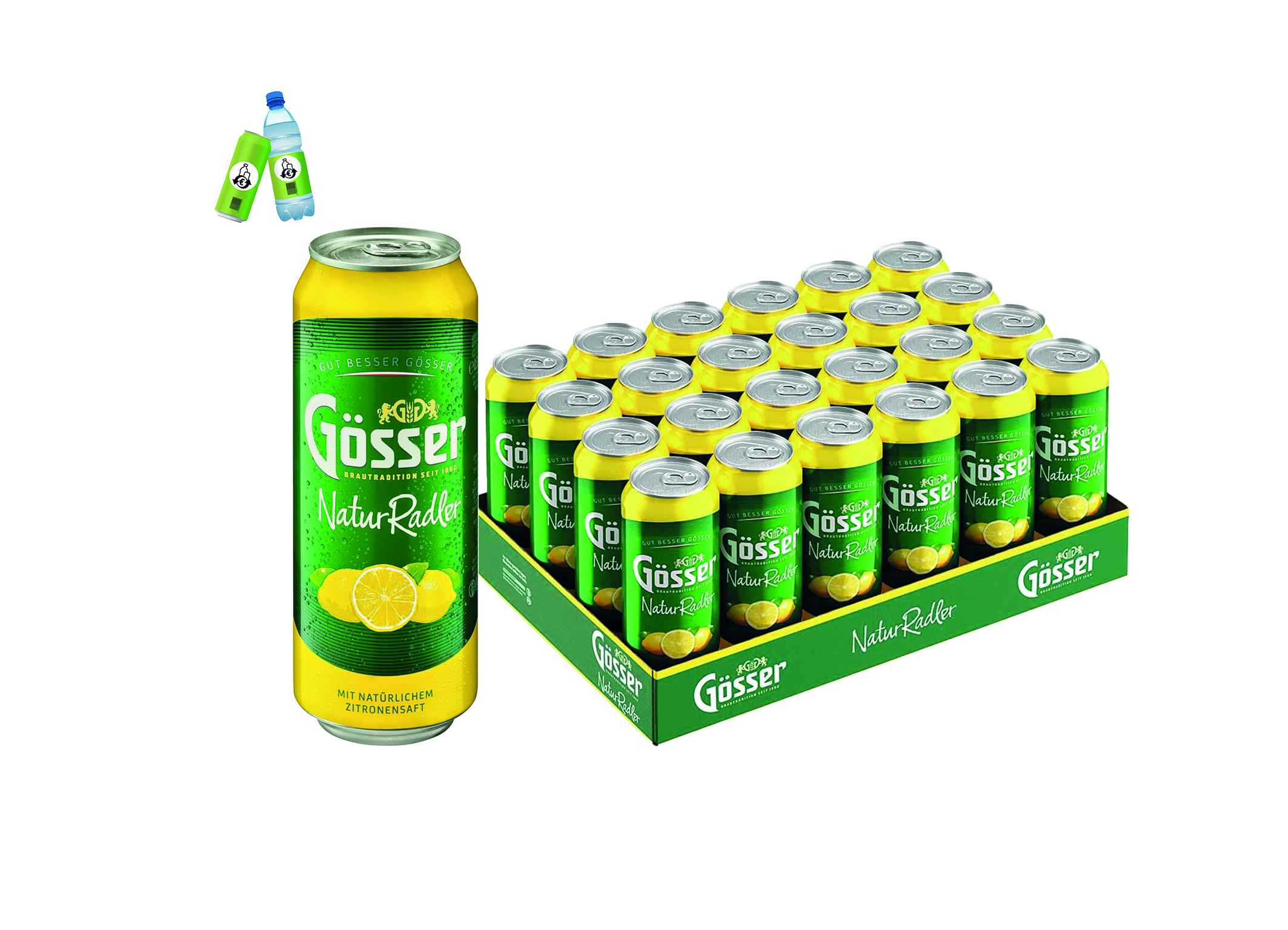 (Bild für) Gösser Naturradler Zitrone 0,5L DS EWP 24