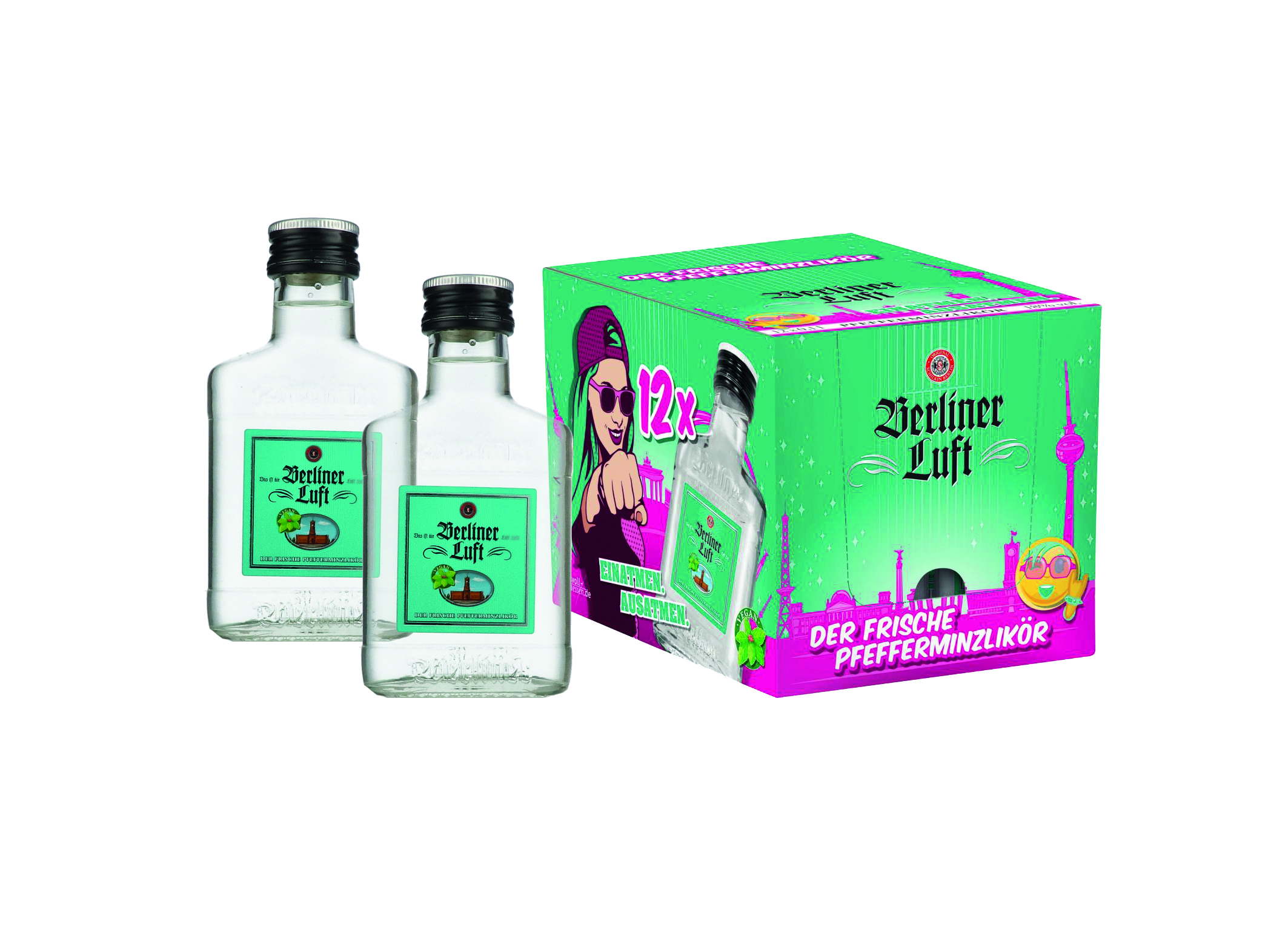 (Bild für) Berliner Luft Pfefferminzlikör 0,1L 18% 12