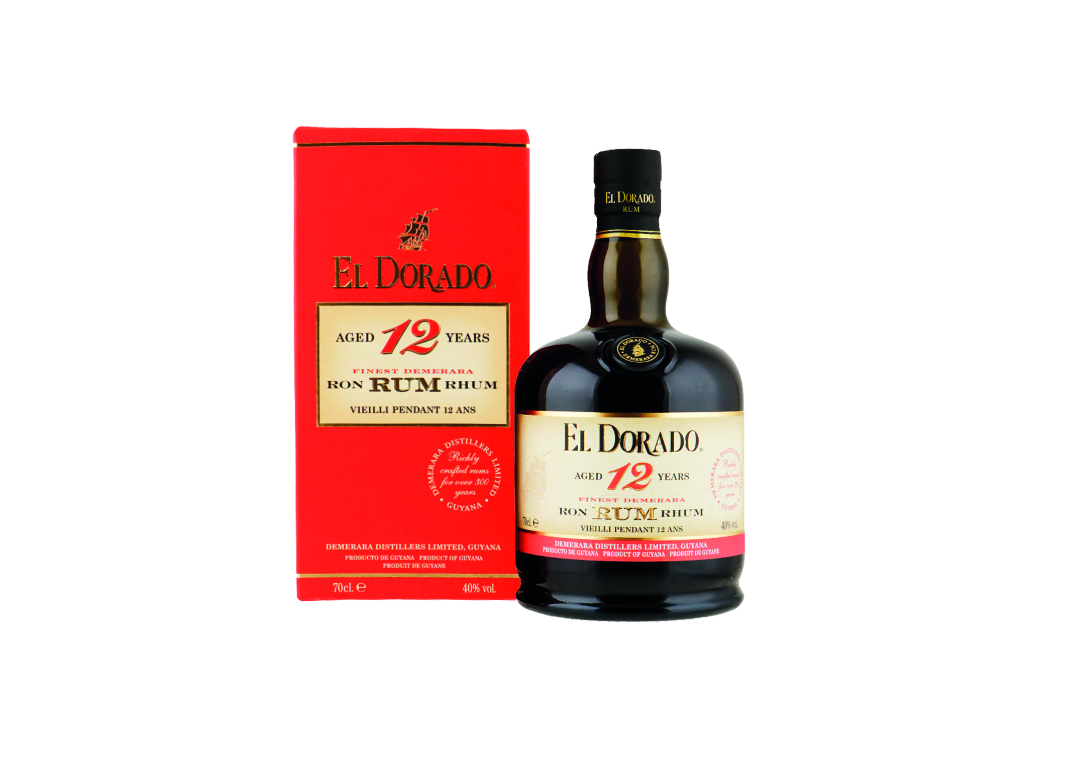 (Bild für) El Dorado 12 YO Rum 0,7L 40% 1