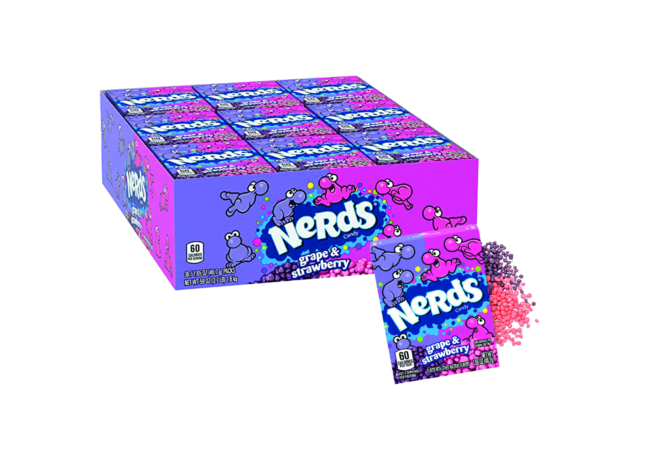 (Bild für) Nerds Grape Strawberry 46g 36