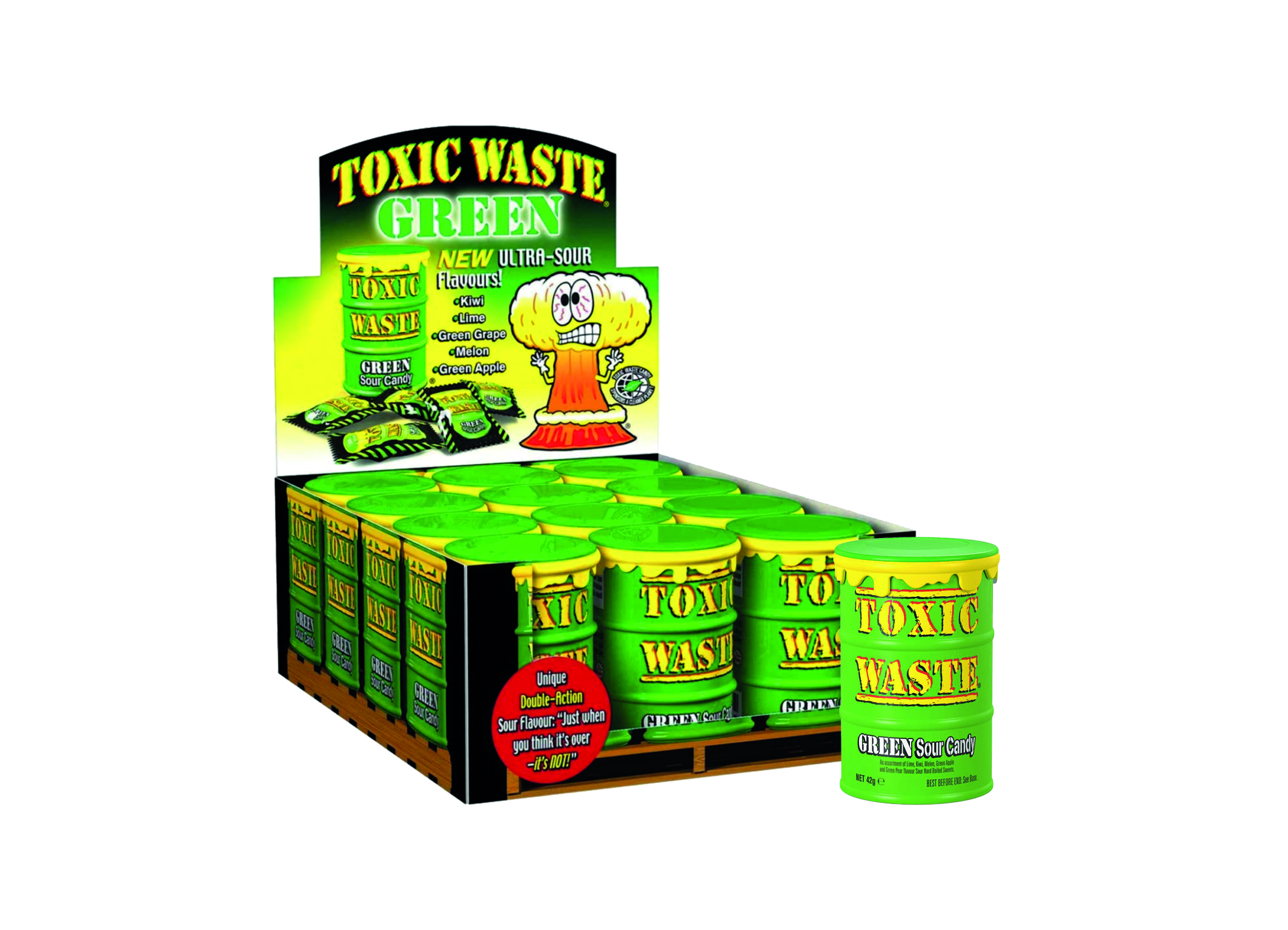 (Bild für) Toxic Waste Green Sour 42g 12