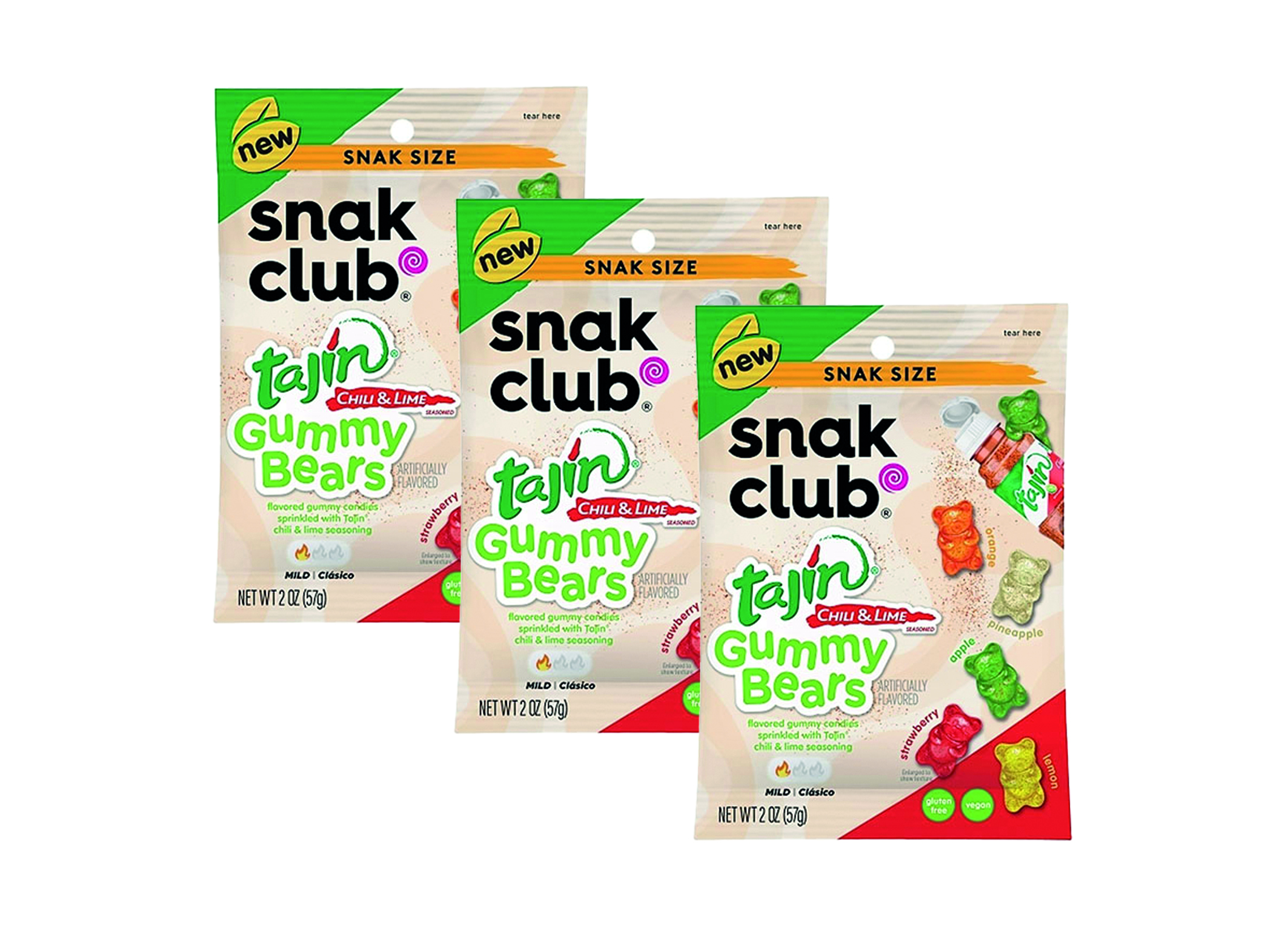 (Bild für) Snack Club Tajin Gummy Bears 57g 12