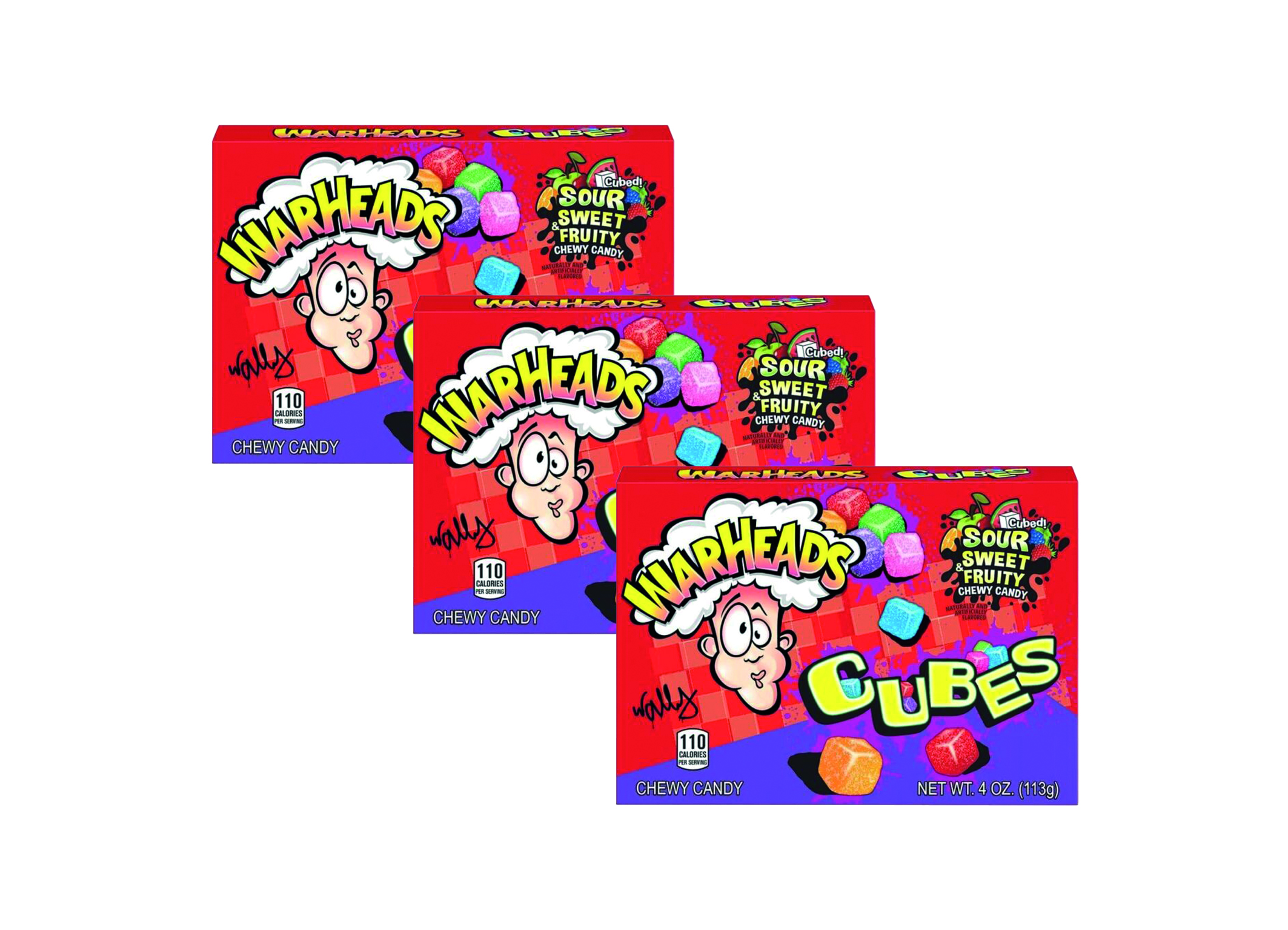 (Bild für) Warheads Chewy Cubes 113g 12
