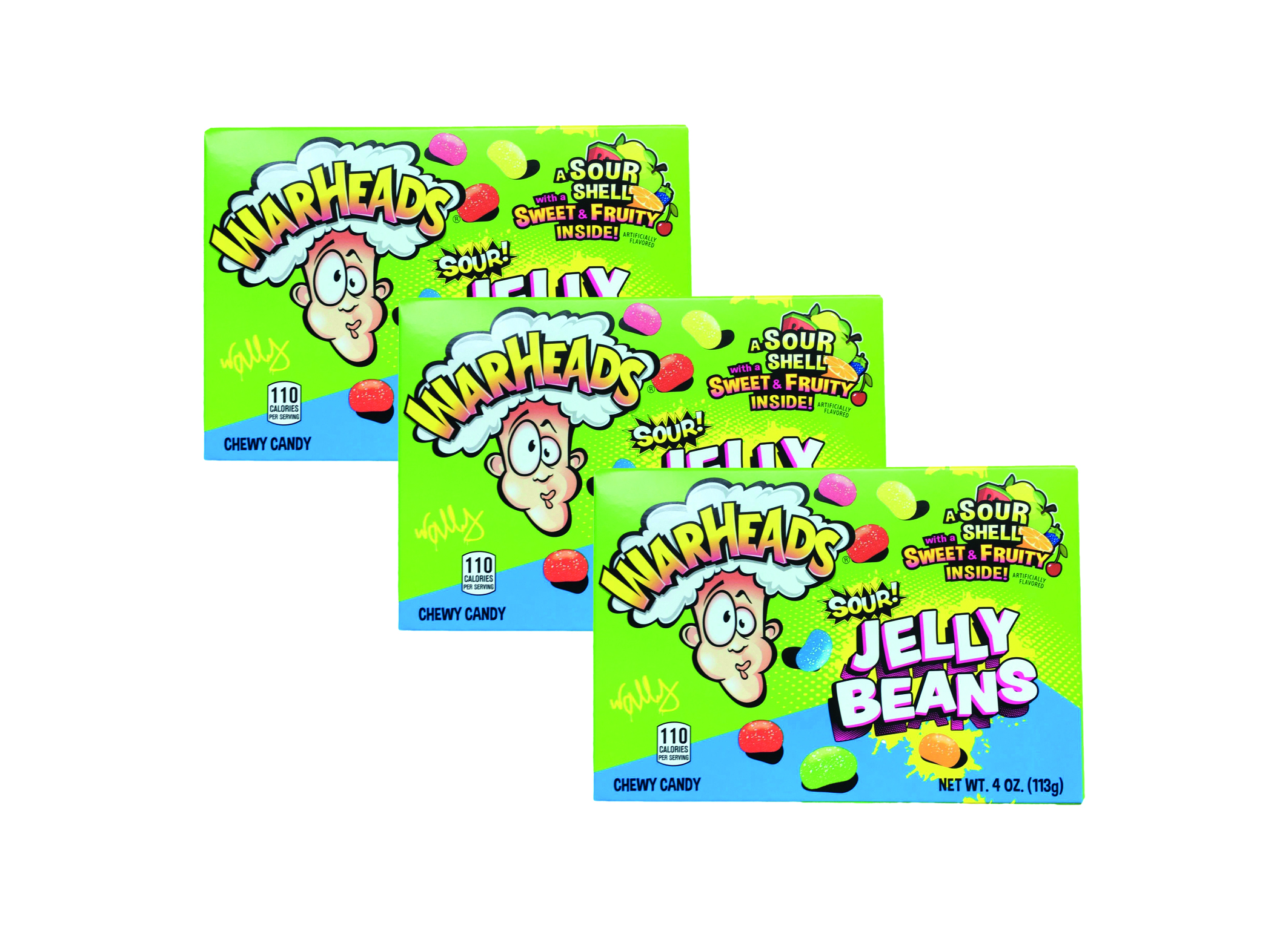 (Bild für) Warheads Jelly Beans 113g 12