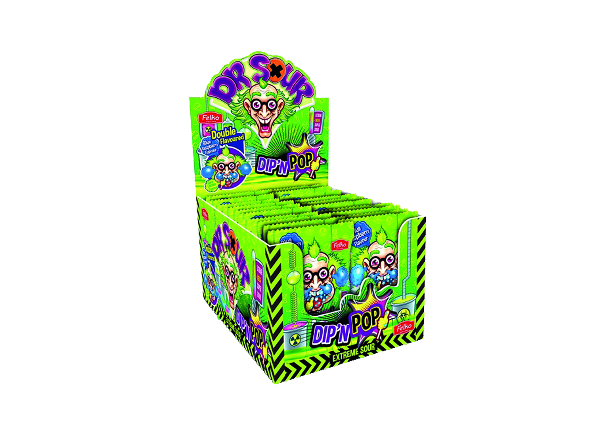 (Bild für) Dr. Sour Dip ´N Pop Blue Raspberry 20g 24