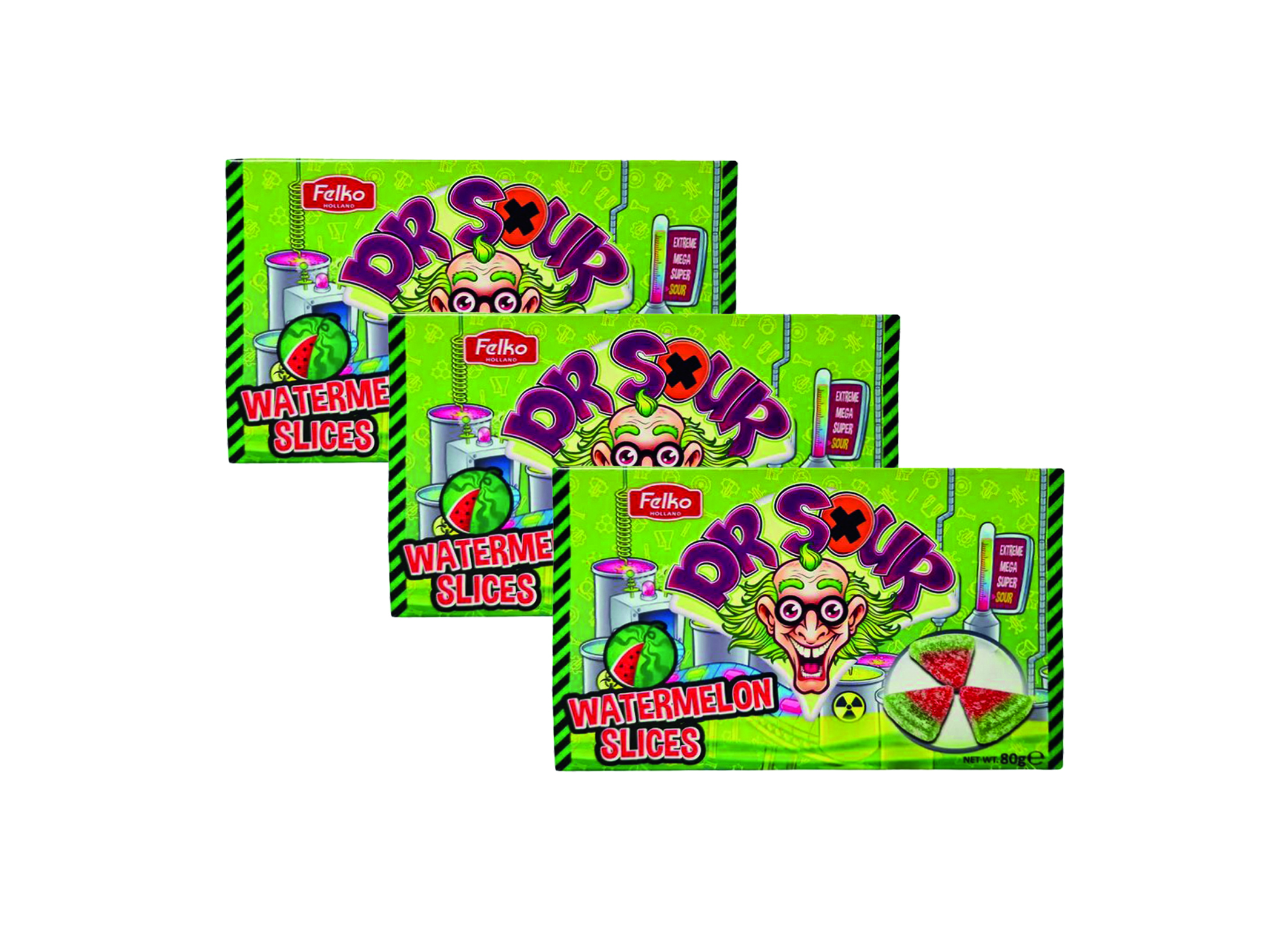 (Bild für) Dr. Sour Watermelon Slices 80g 12