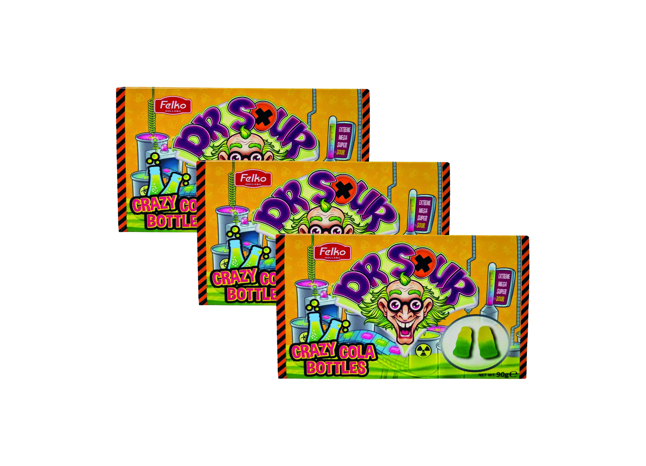 (Bild für) Dr. Sour Crazy Cola Bottles 90g 12