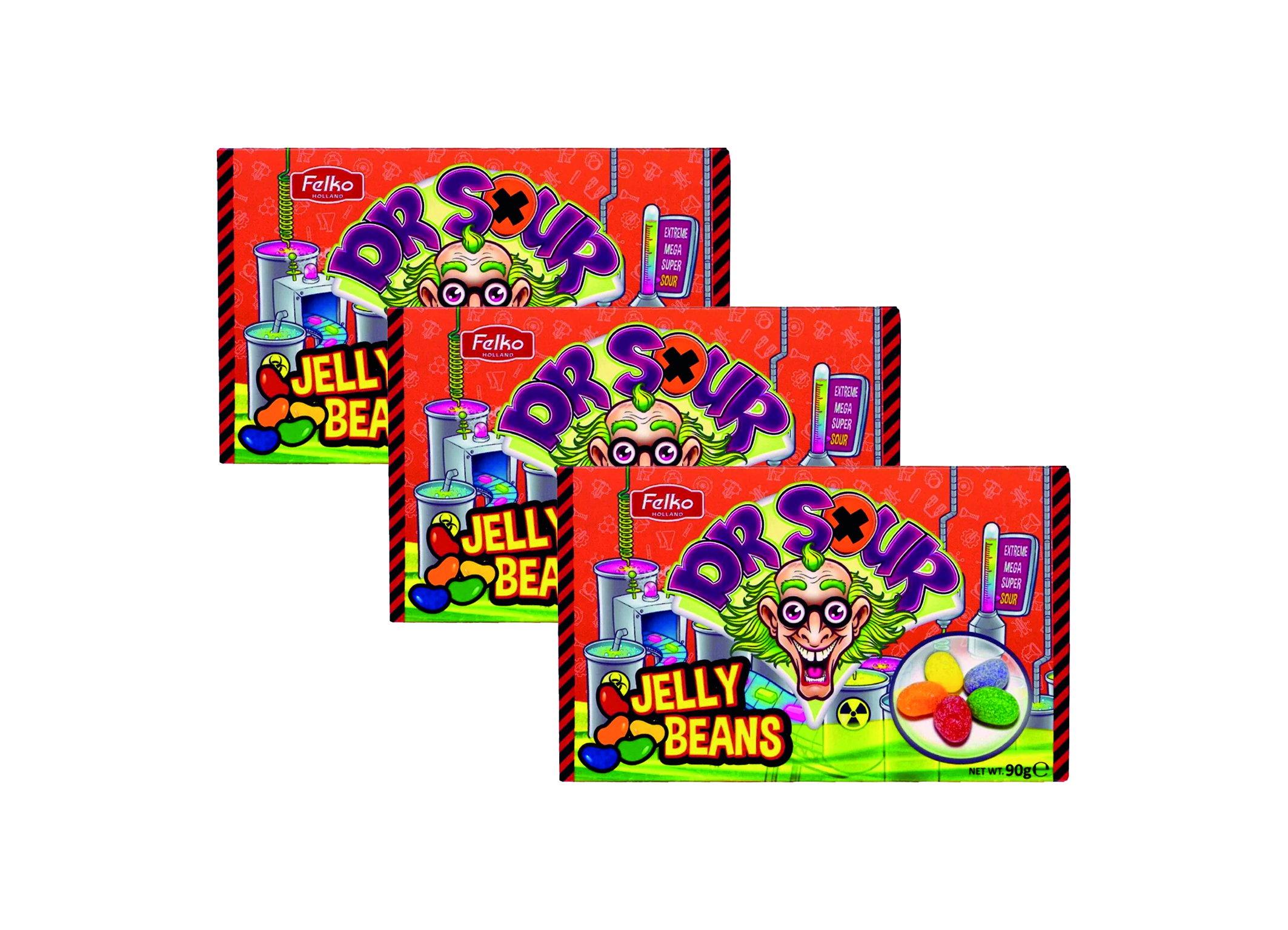 (Bild für) Dr. Sour Jelly Beans 90g 12
