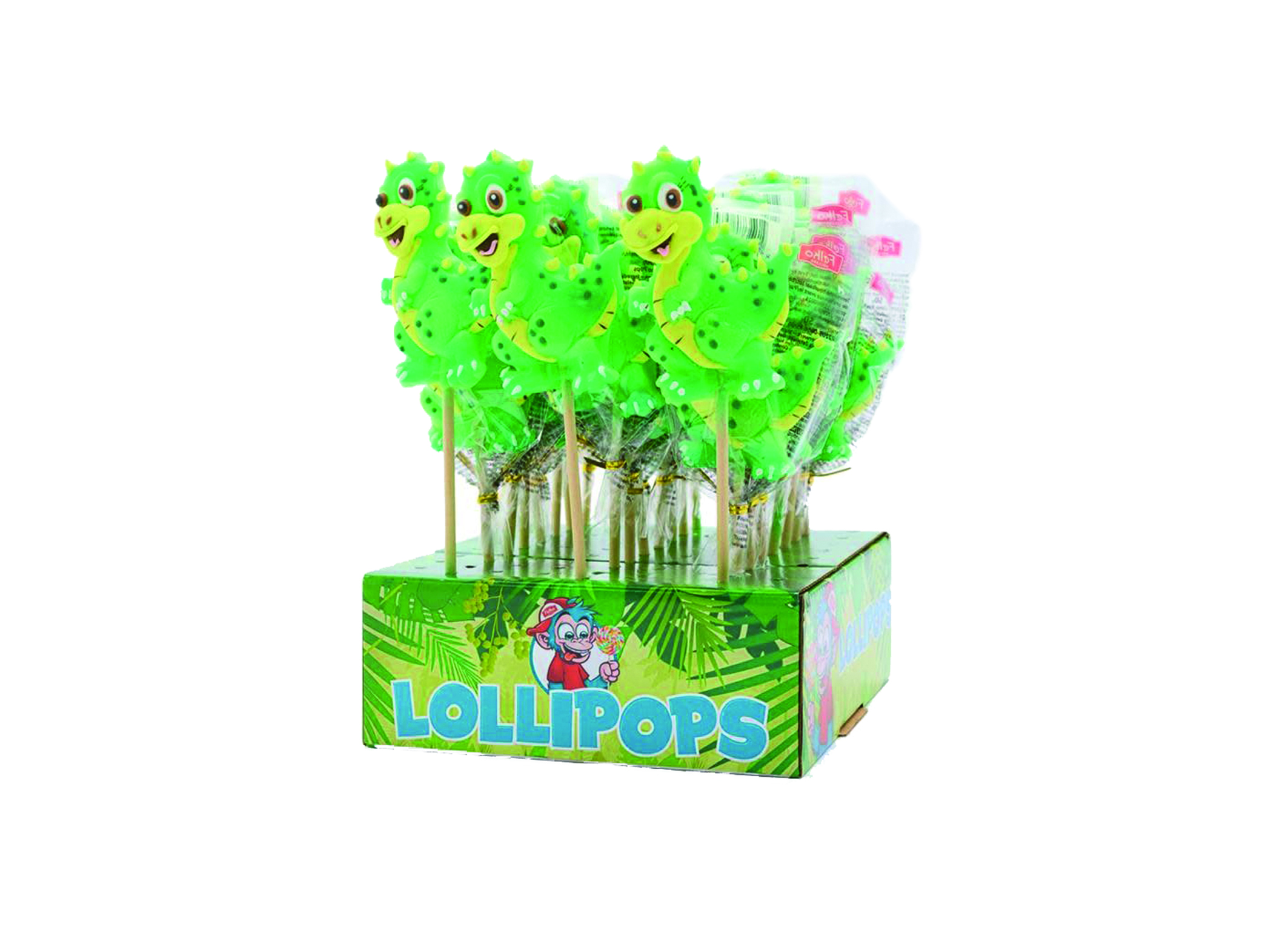 (Bild für) Felko Dino-Dinosaurier Lollipops 50g 24