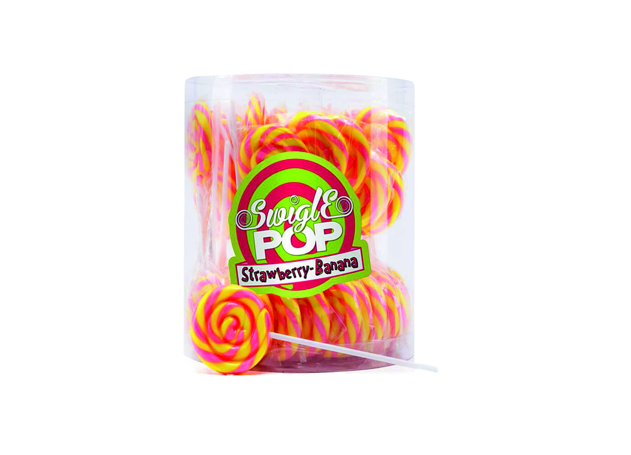 (Bild für) Swigle Pops Strawberry-Banana 12g 50 Stk. 1