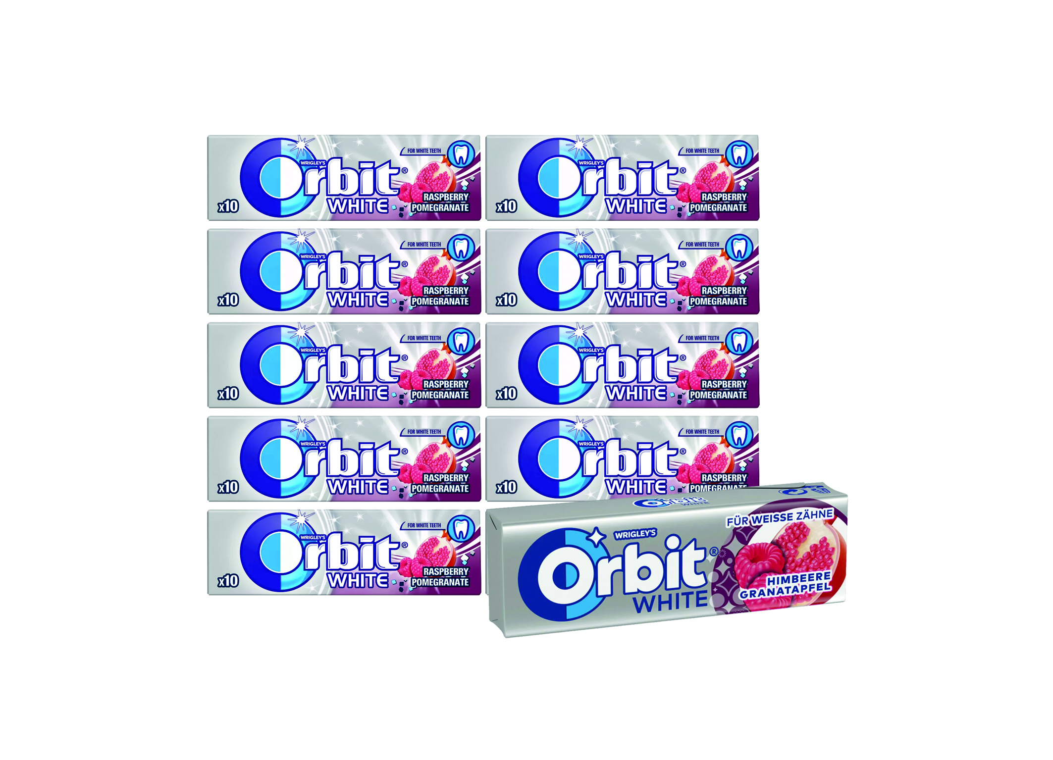 (Bild für) Orbit White Himbeere Granatapfel 14g 30