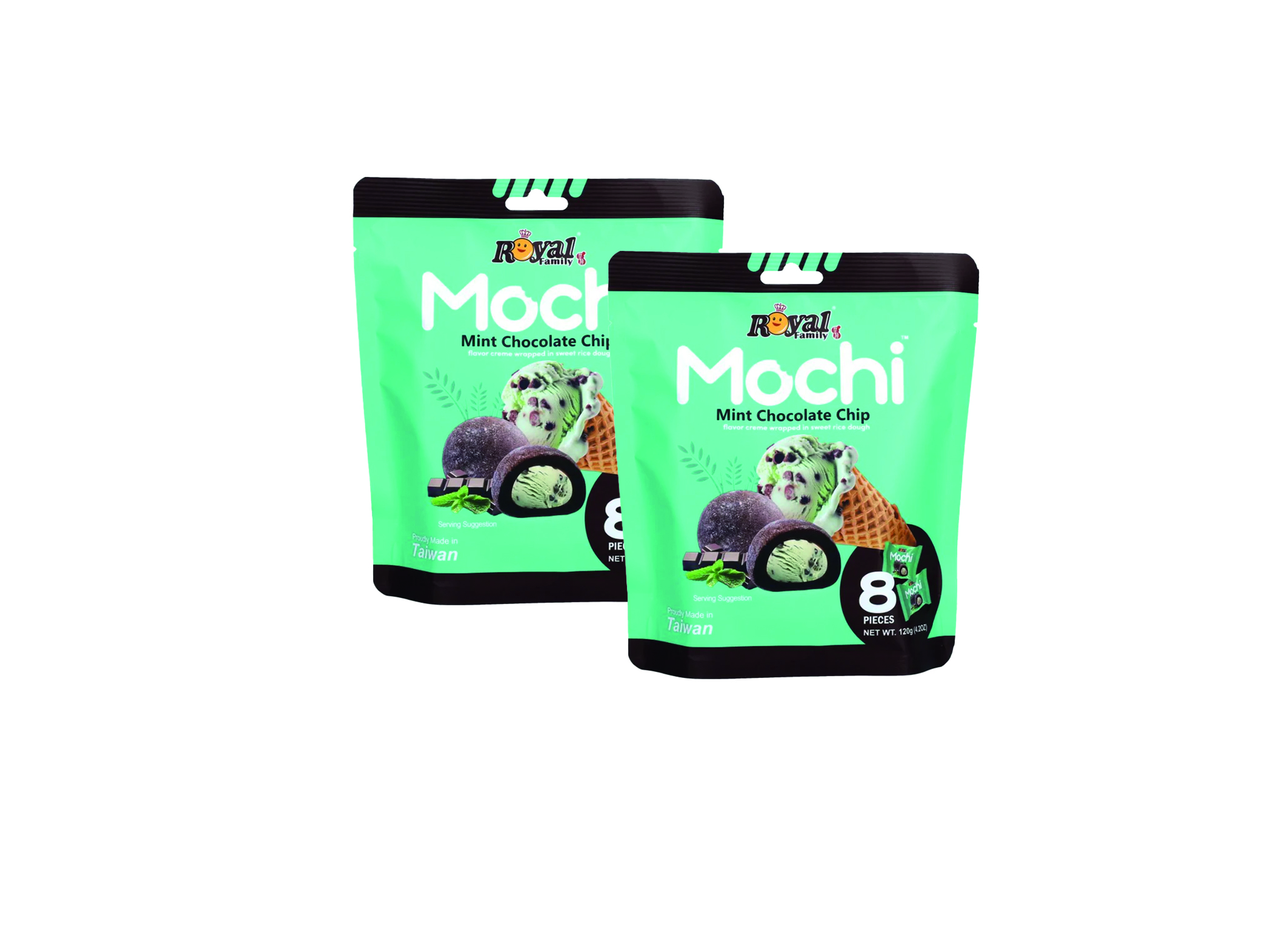 (Bild für) Royal Family Mochi Mint Chocolate Chip 120g 12