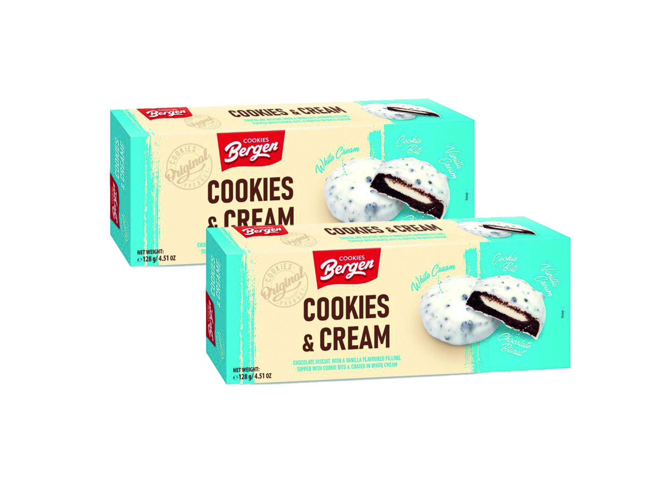 (Bild für) Bergen Cookies & Cream Cookies 128g 18