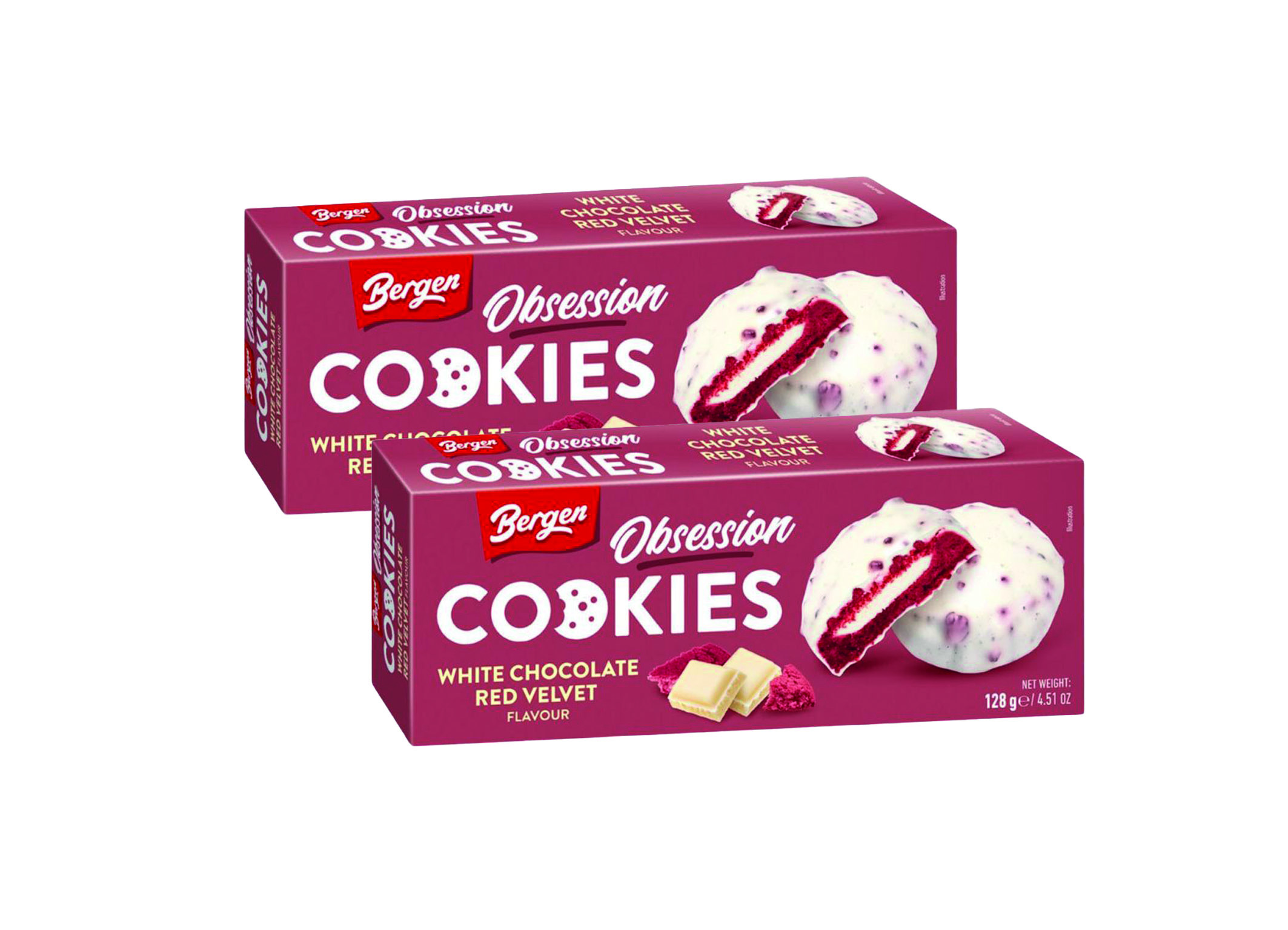 (Bild für) Bergen Red Velvet Cookies 128g 18