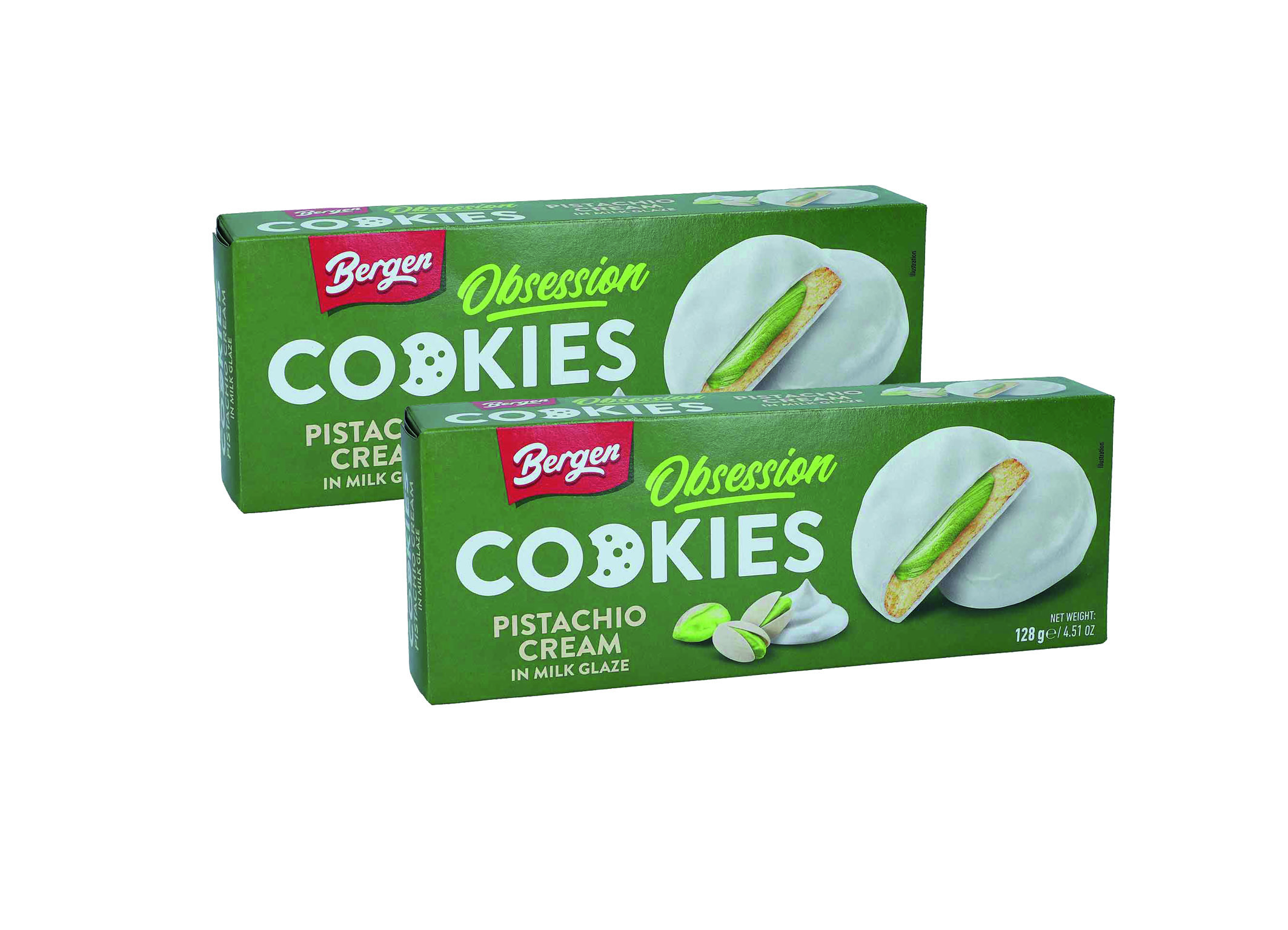 (Bild für) Bergen Pistachio White Cream 128g 18