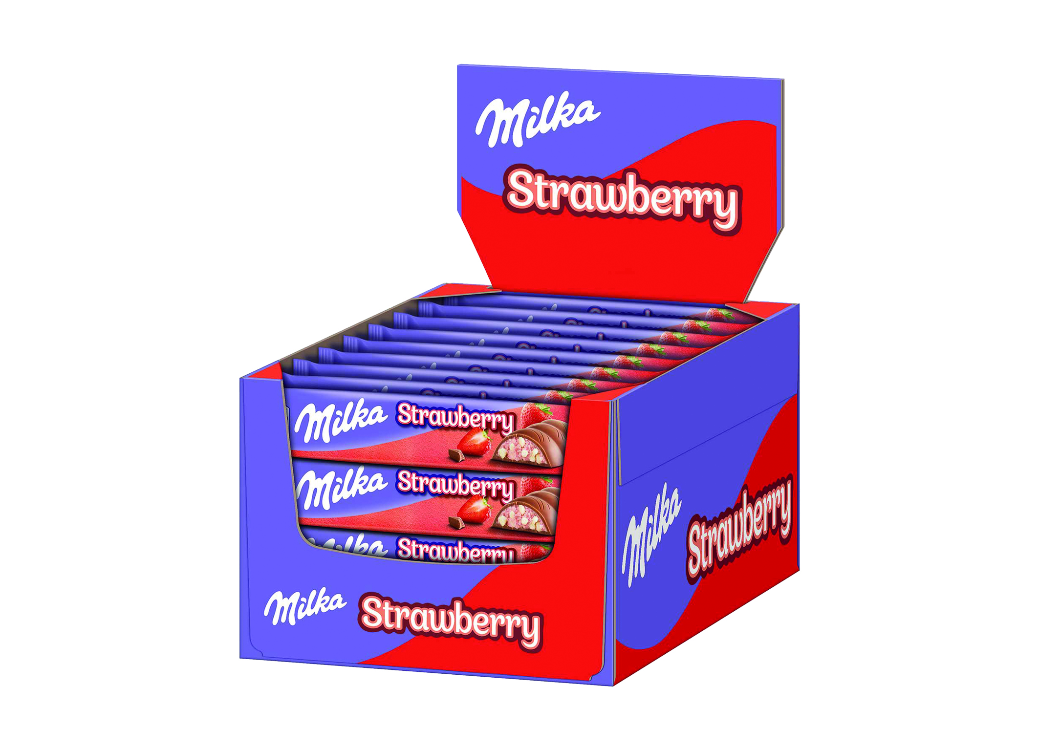 (Bild für) Milka Erdbeer Riegel 36,5g 36