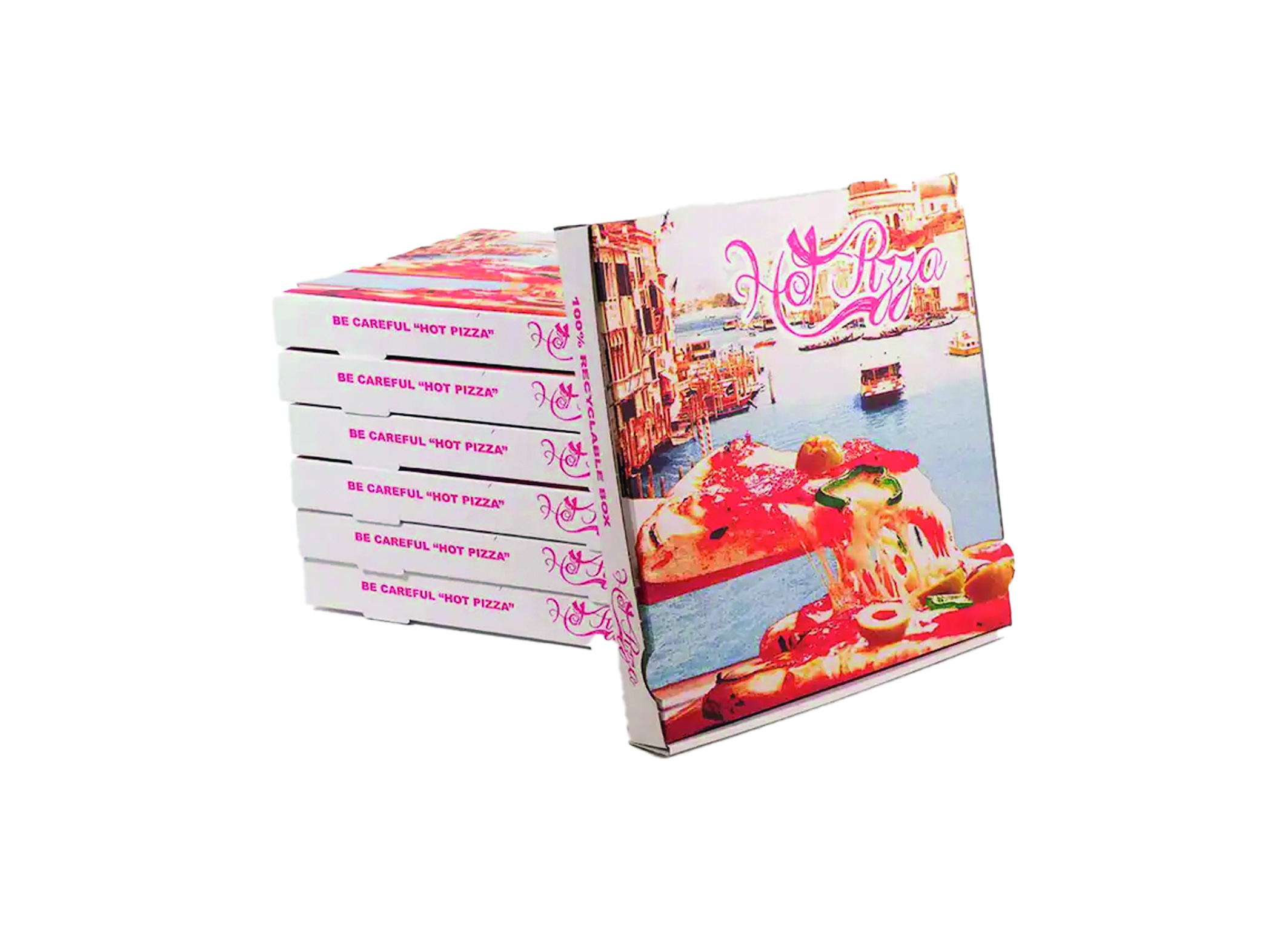 (Bild für) Pizzakarton H 400x400x40mm KBWKB 100