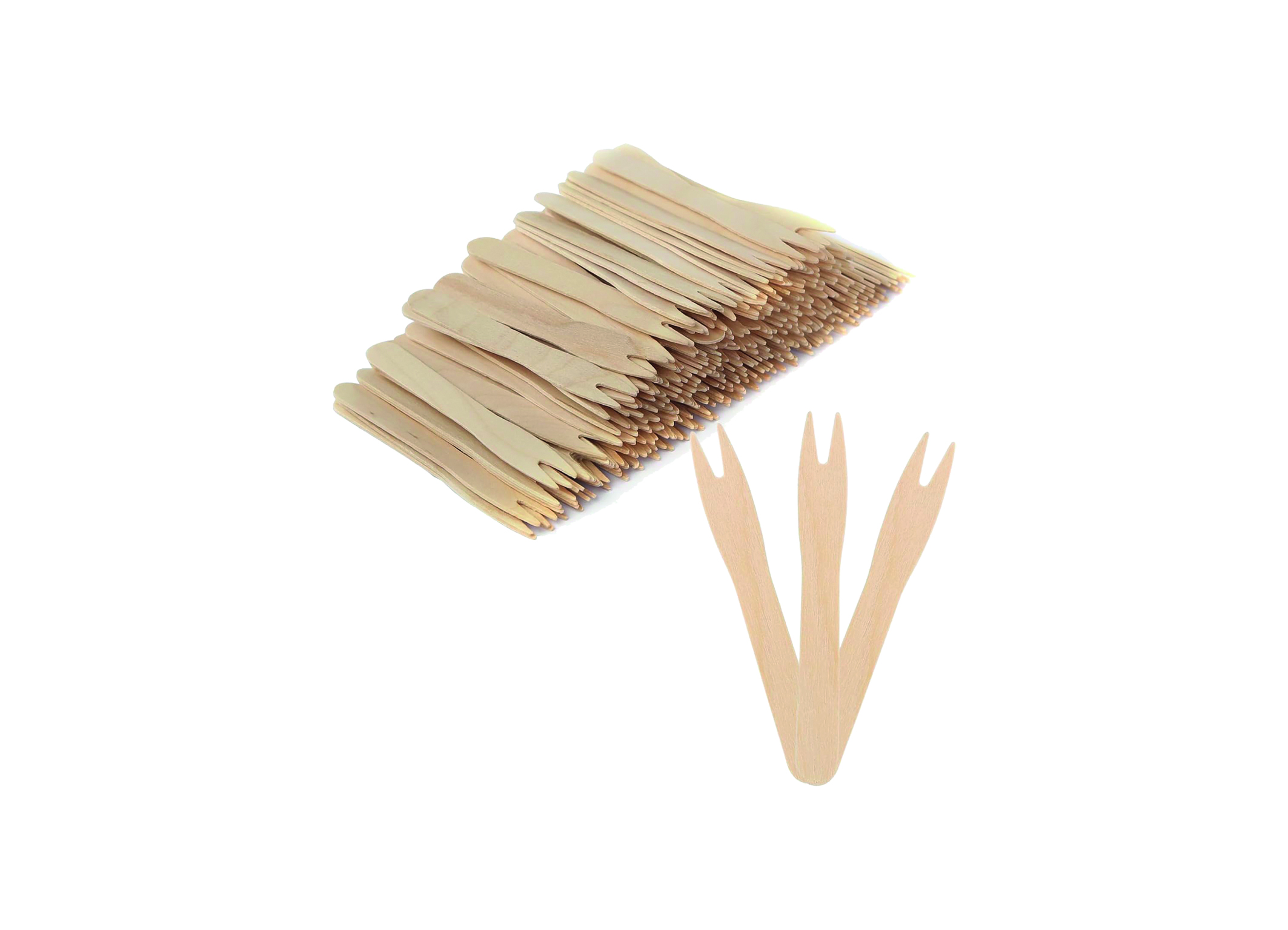(Bild für) Holz Gabel Pommes Frites 1000 Stück 1