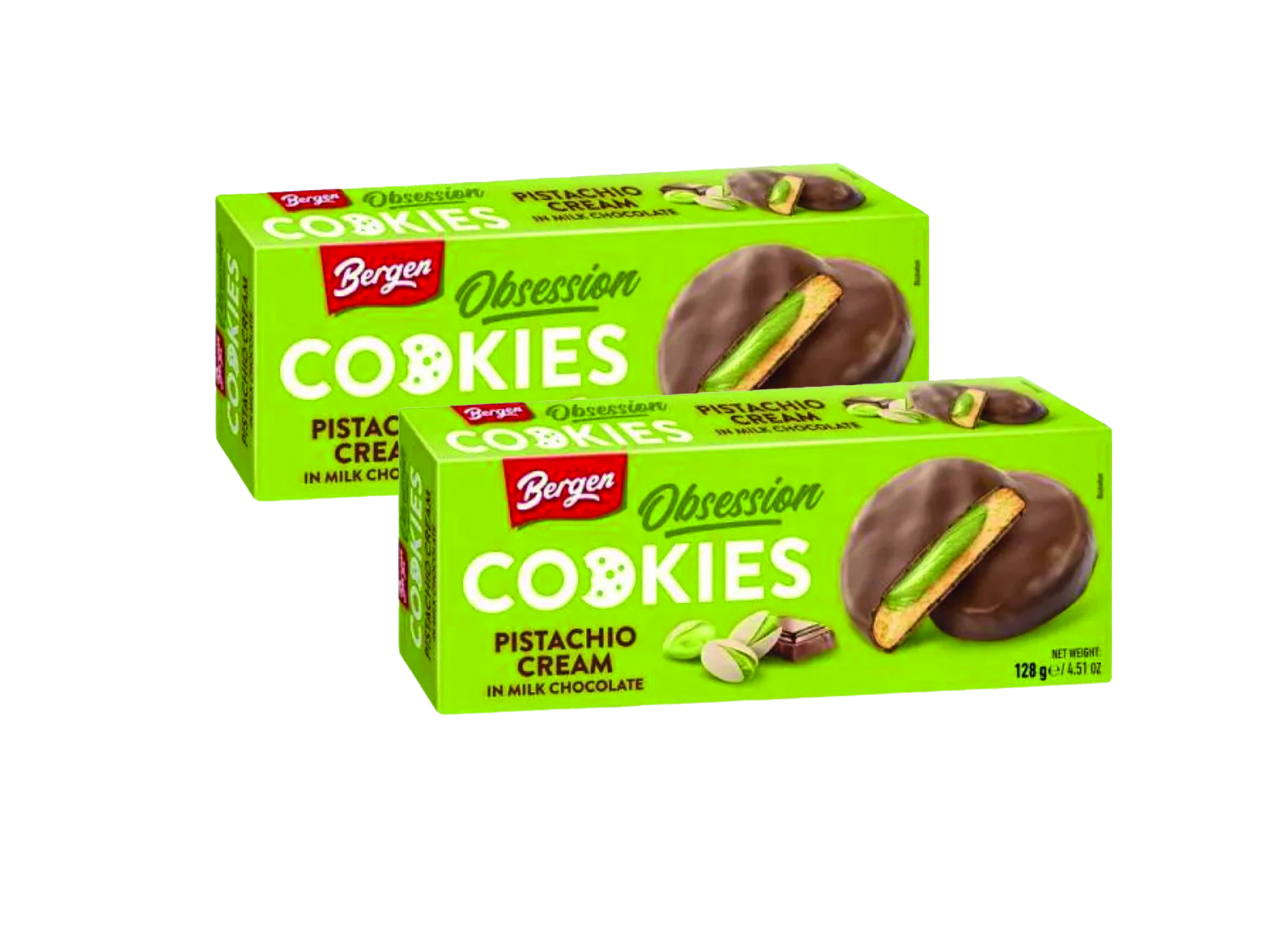 (Bild für) Bergen Pistachio Cream Milk Chocolate 128g 18