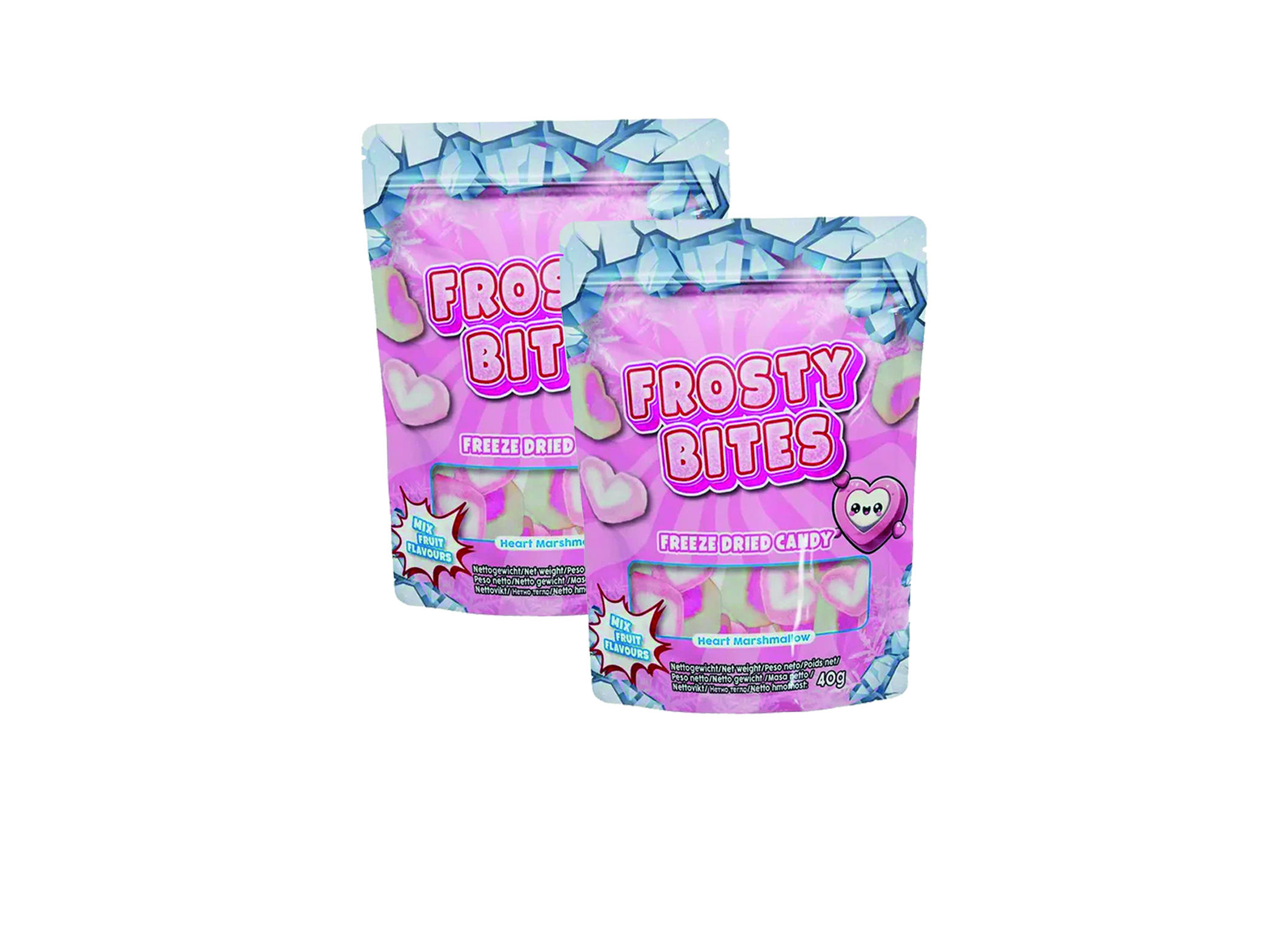 (Bild für) Frosty Bites Heart Marshmallow 40g 24