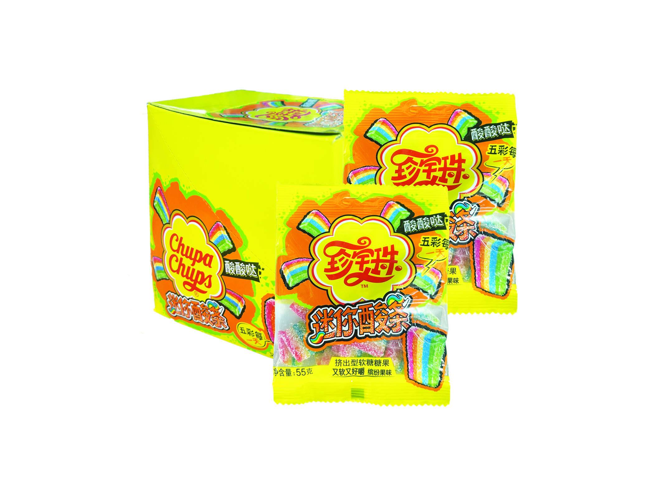 (Bild für) Chupa Chups Mini Sour Belt 55g 10