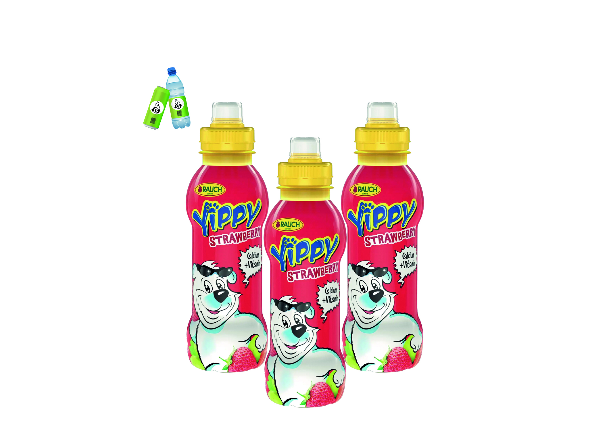 (Bild für) Rauch Yippy Erdbeere 0,33L PET EWP 12