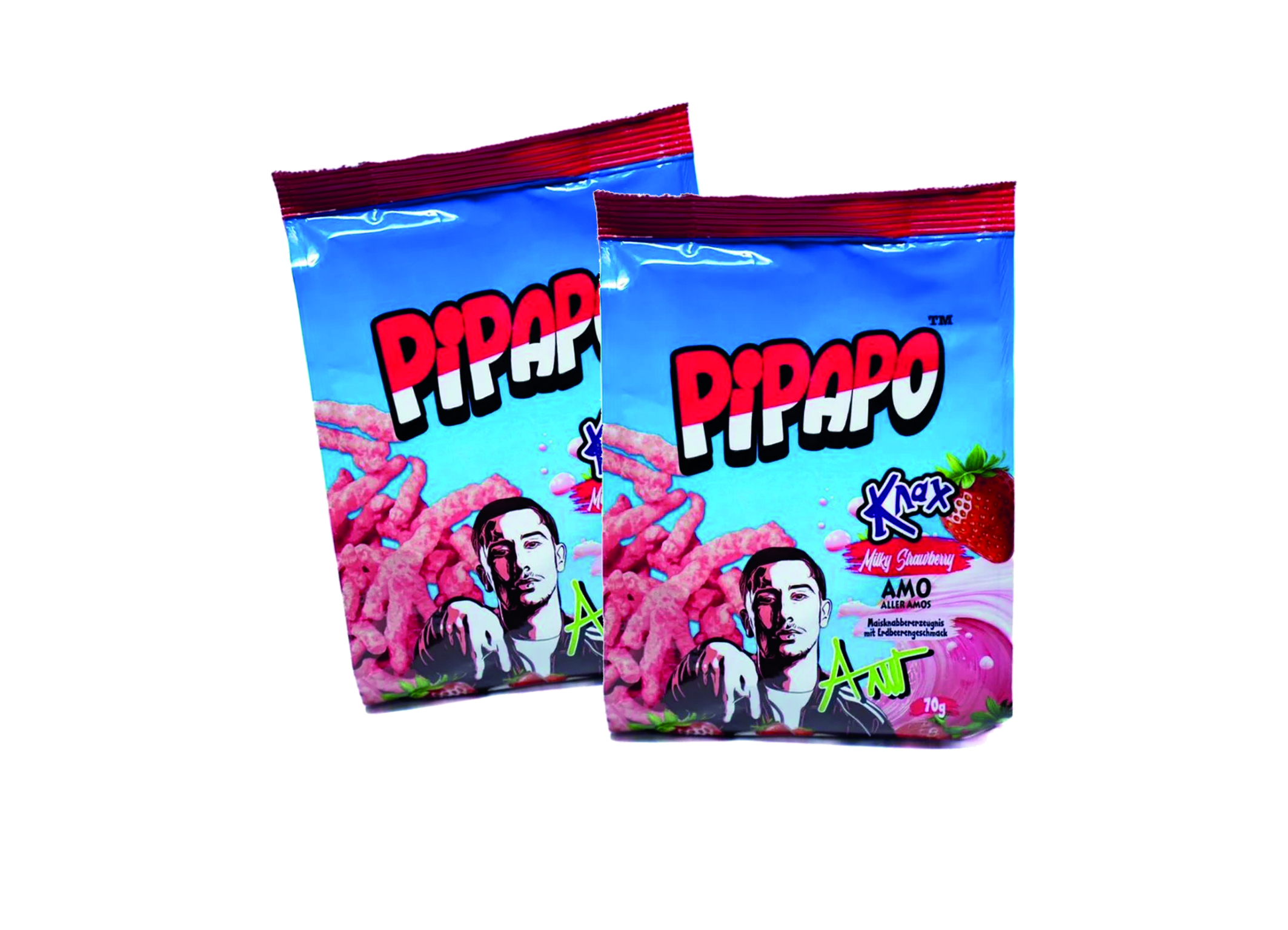 (Bild für) Pipapo Knax Chips Milky Strawberry 70g 24