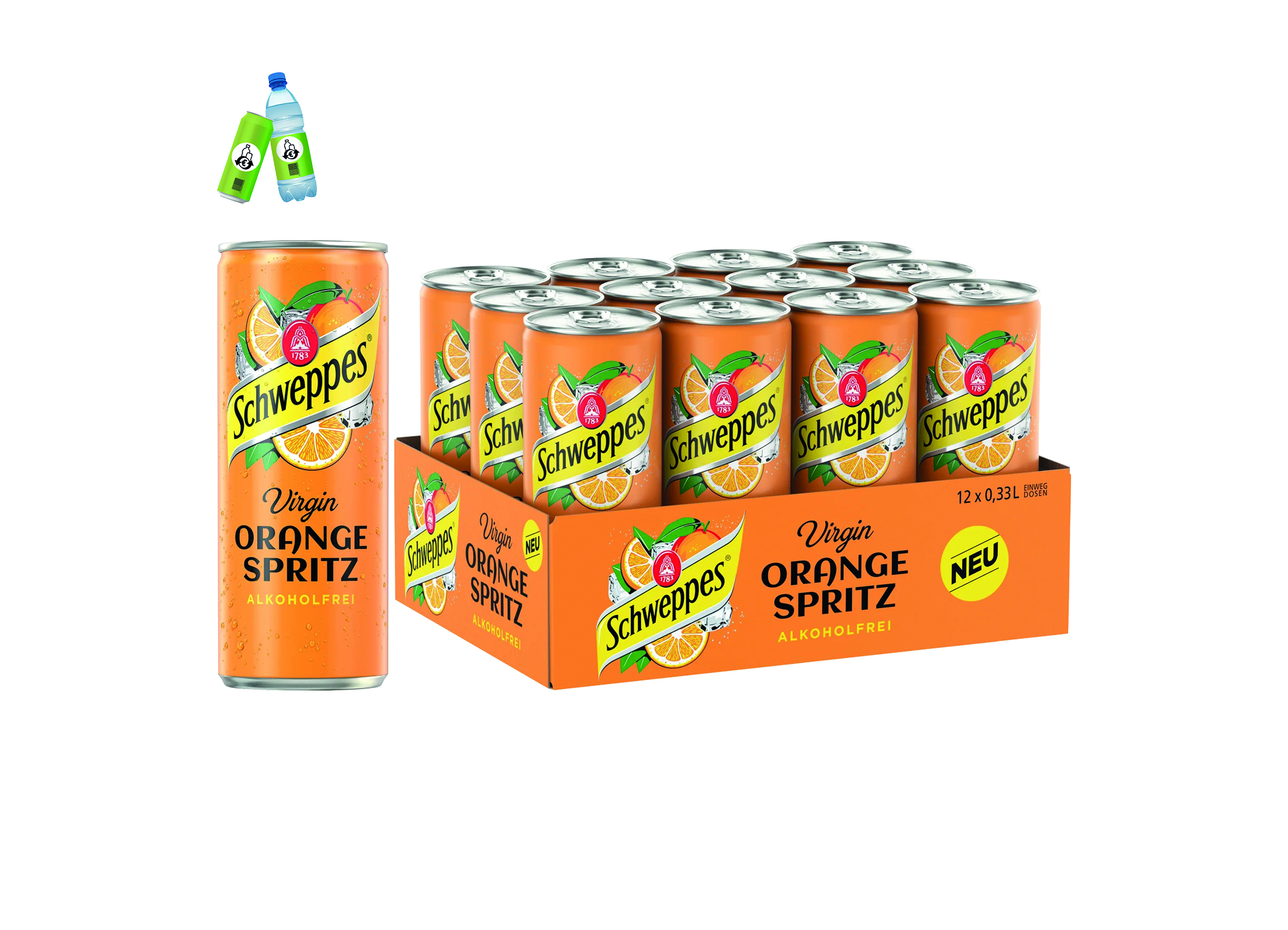 (Bild für) Schweppes Virgin Orange Spritz 0,33L DS EWP 12