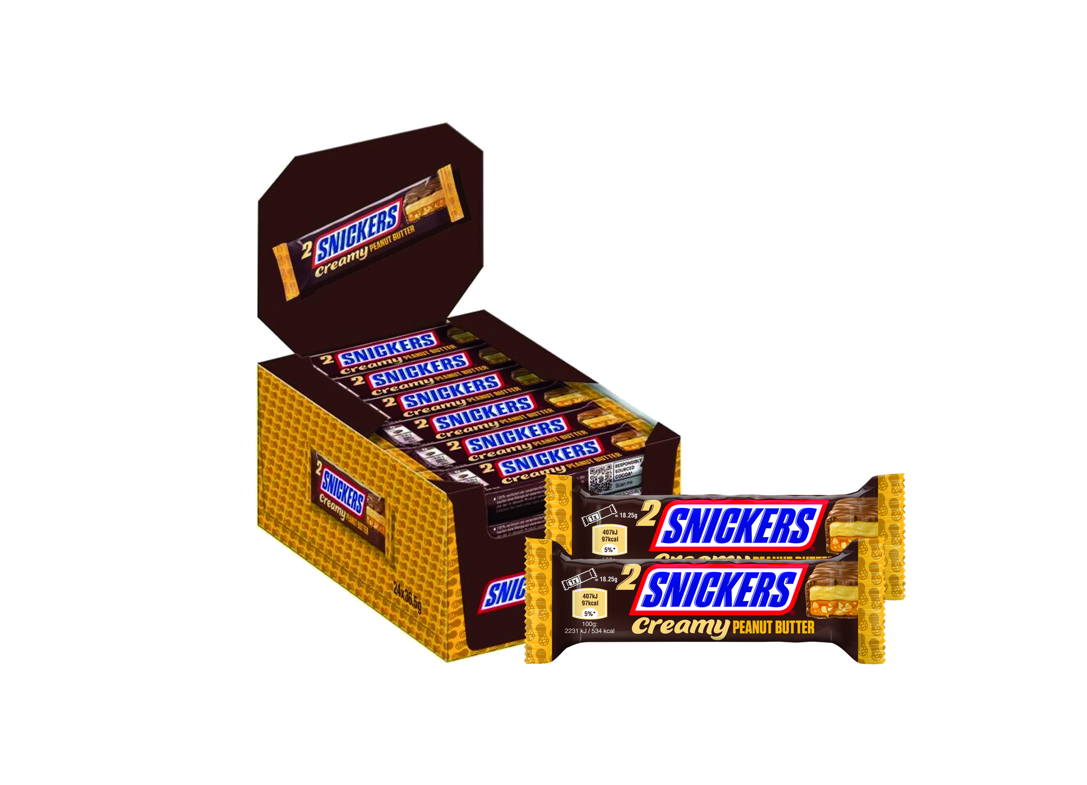 (Bild für) Snickers Creamy Peanut Butter 36,5g 24