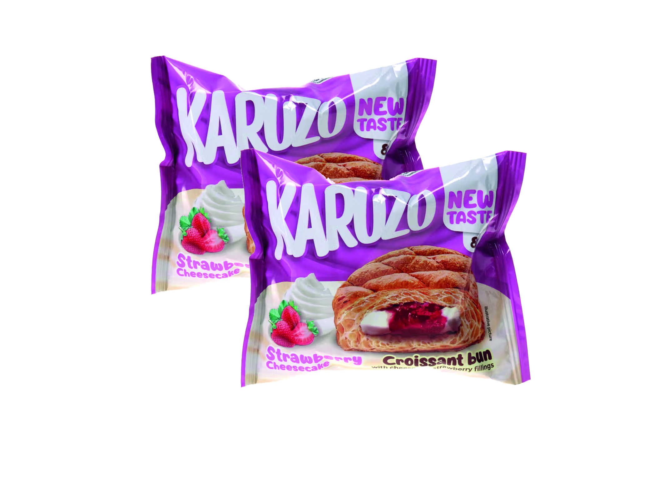 (Bild für) Karuzo Croissant Strawberry-Cheesecake 82g 24