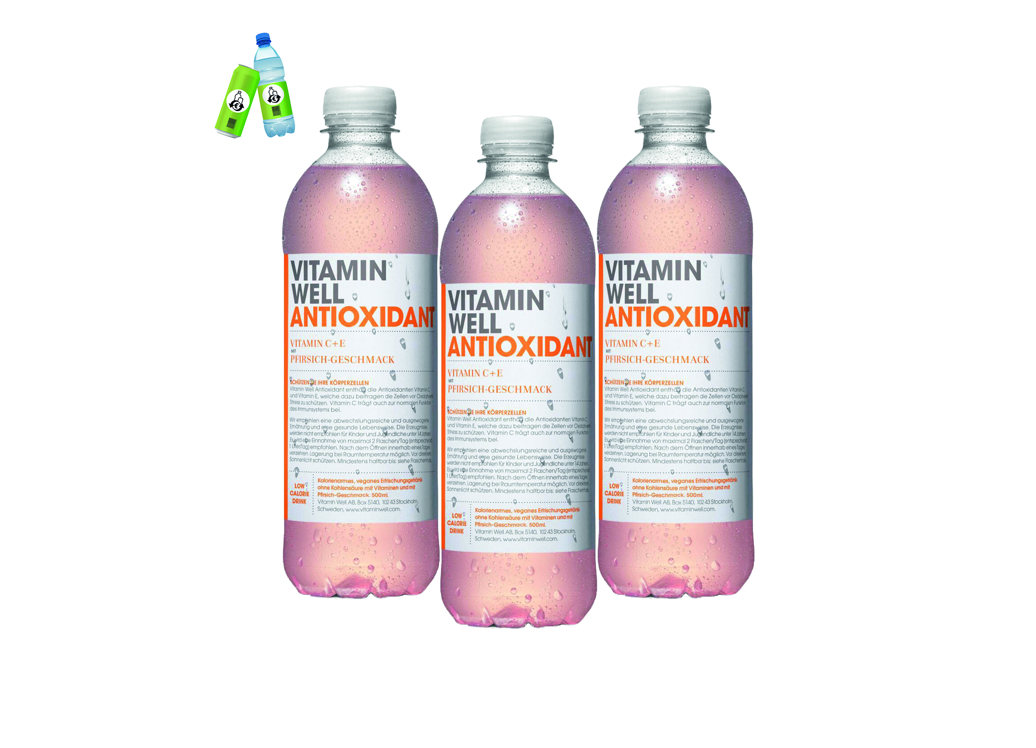 (Bild für) Vitamin Well Antioxidant Pfirsich 0,5L PET EWP 12