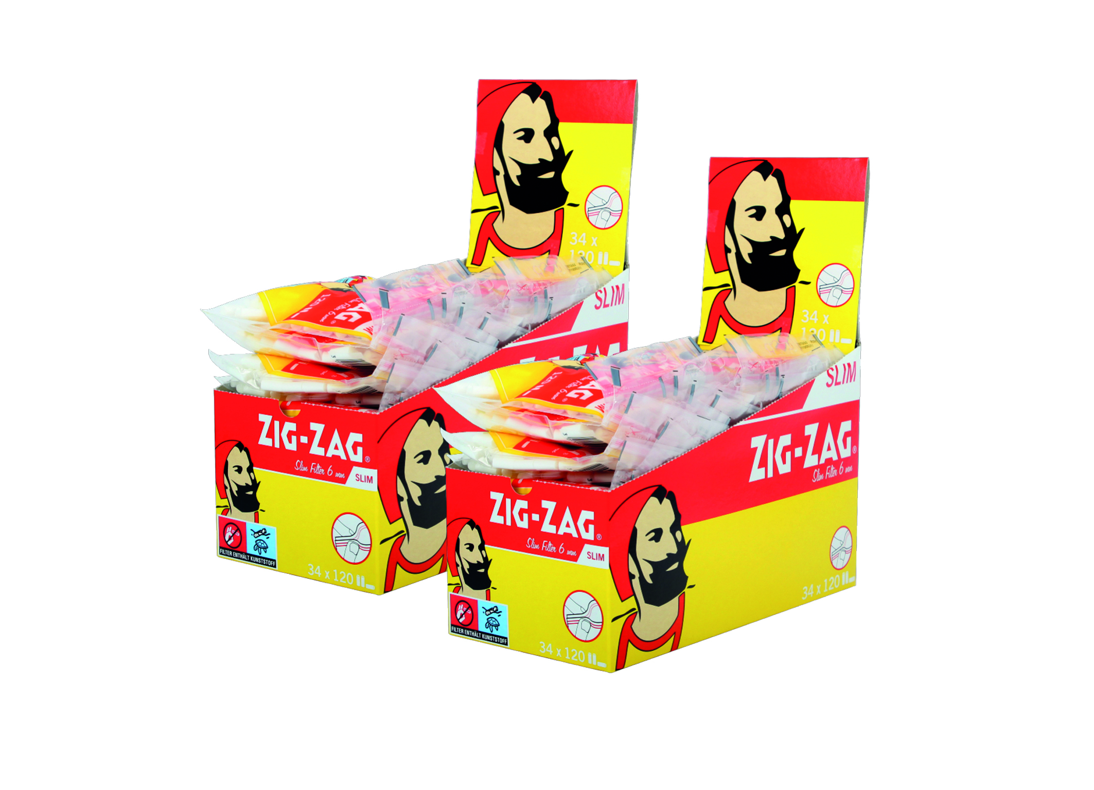 (Bild für) Zig Zag Slim Drehfilter 120 Stück 34